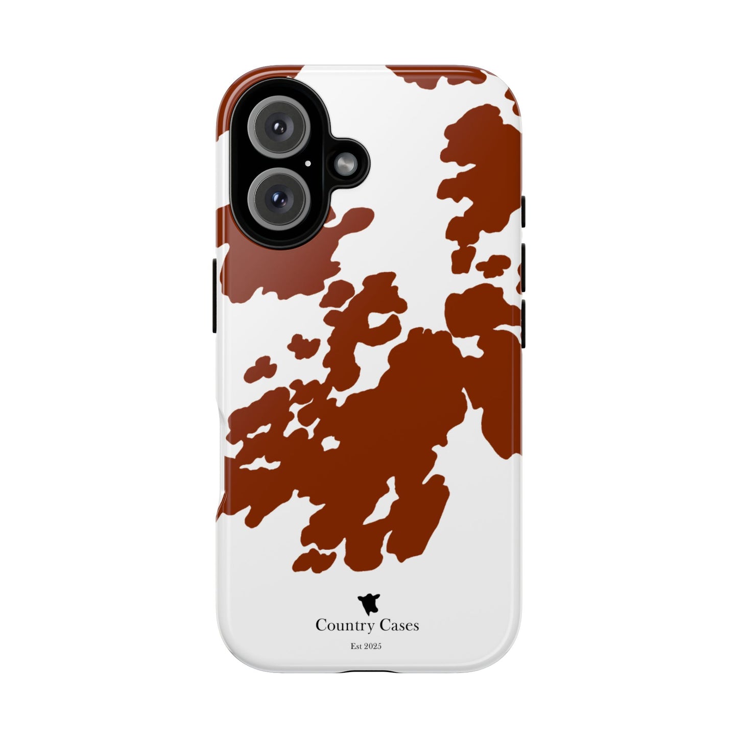 Red and white cow print case