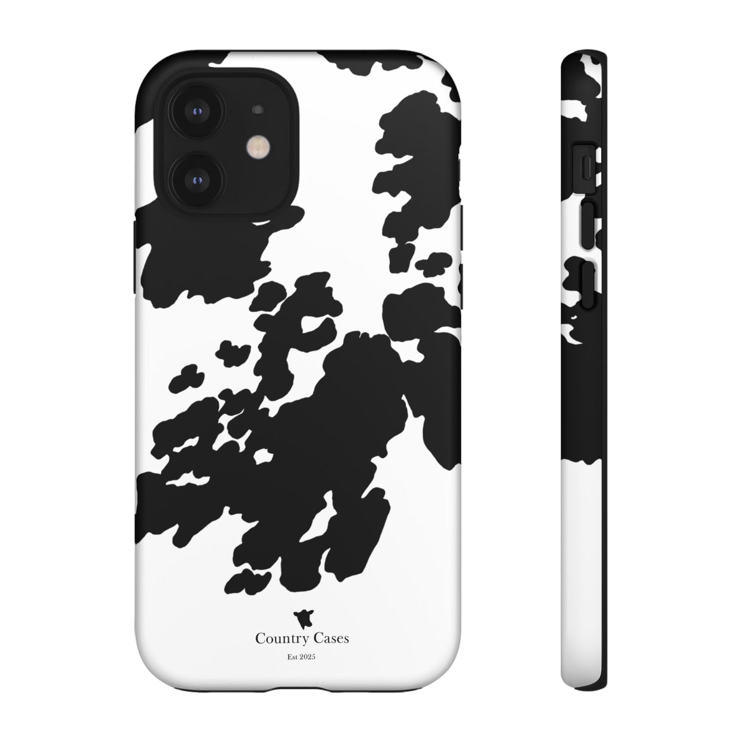 Black and white cow print case