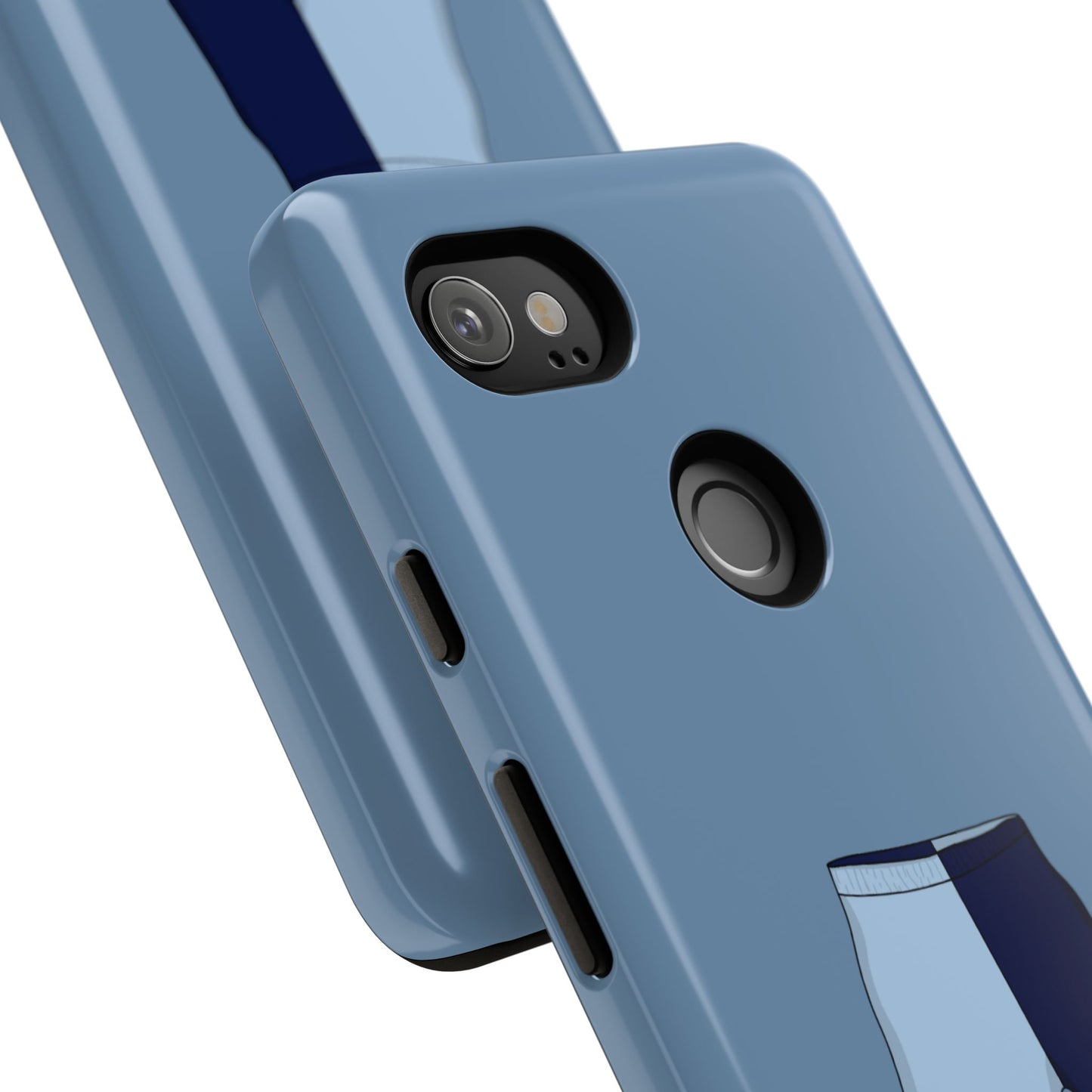 Android blue two toned short case