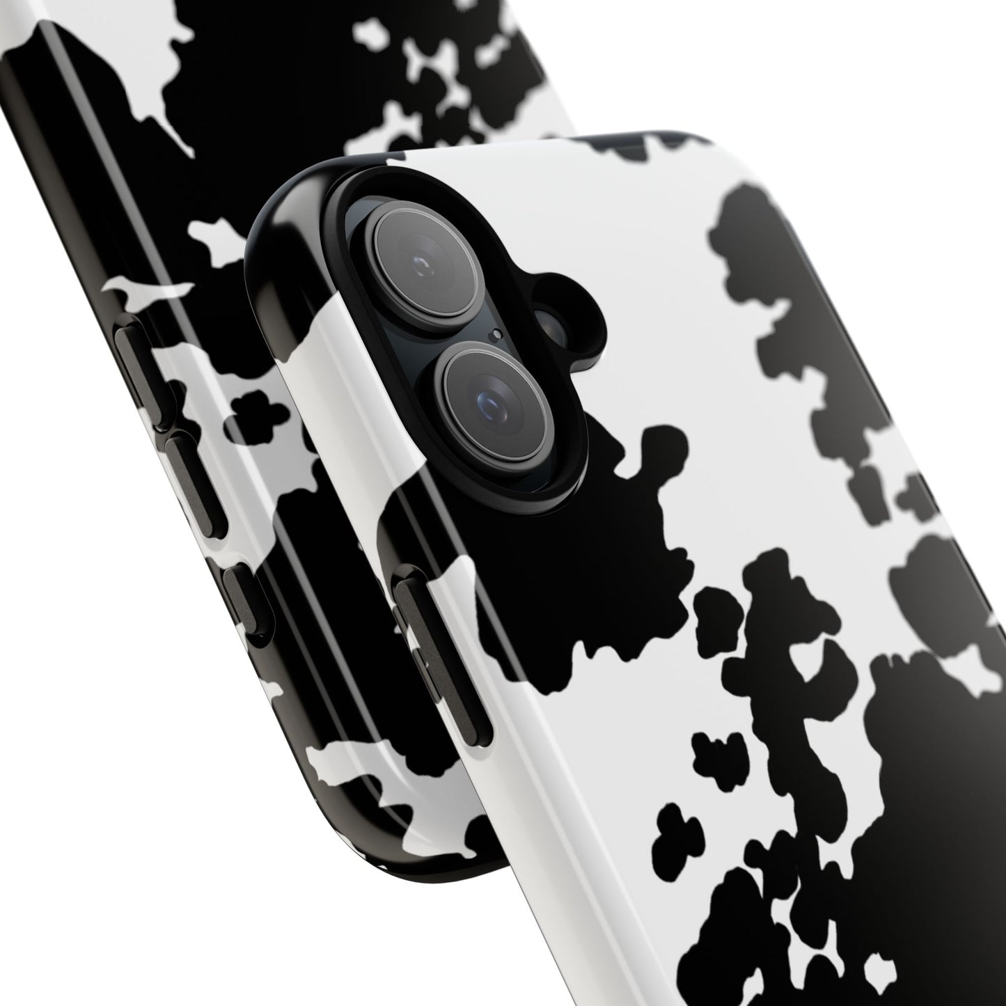 Black and white cow print case