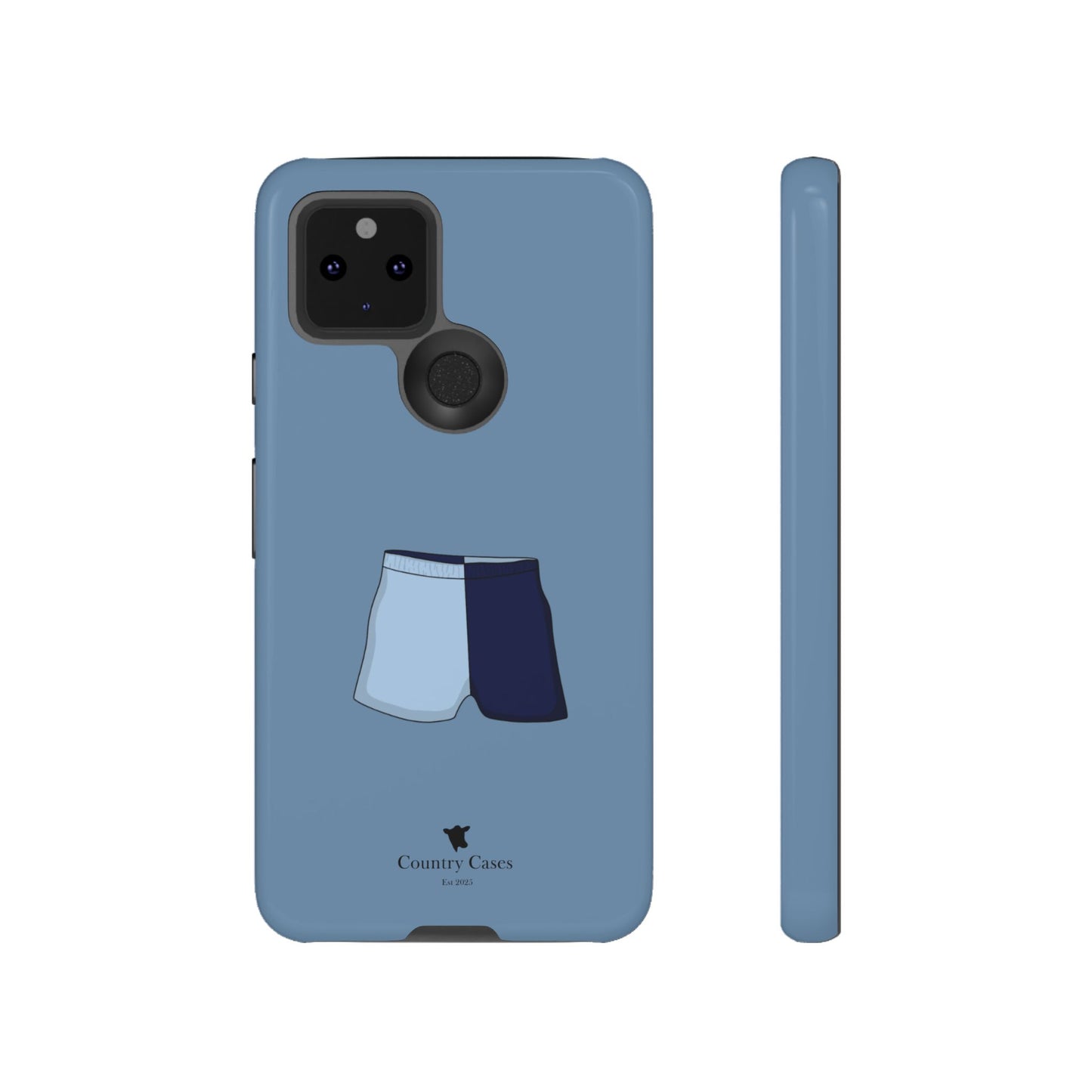 Android blue two toned short case