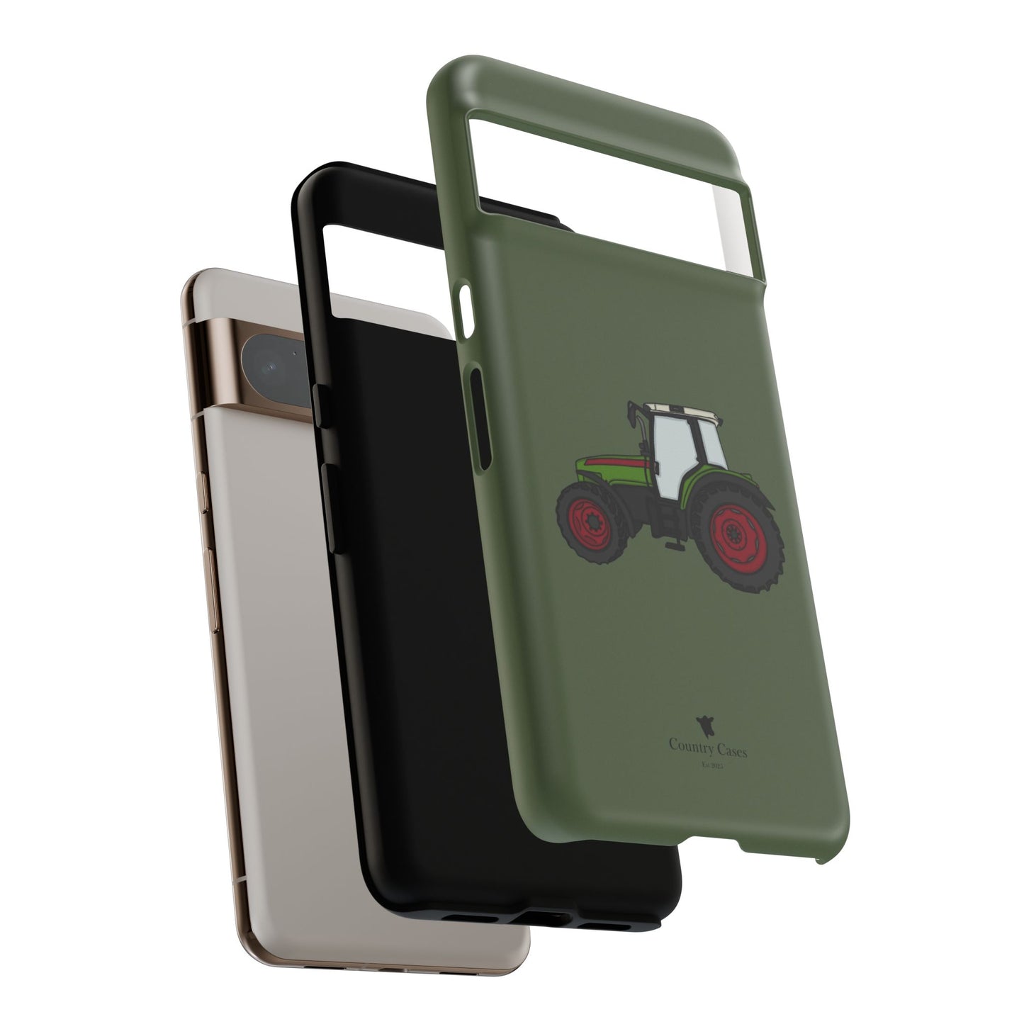 Android green tractor case