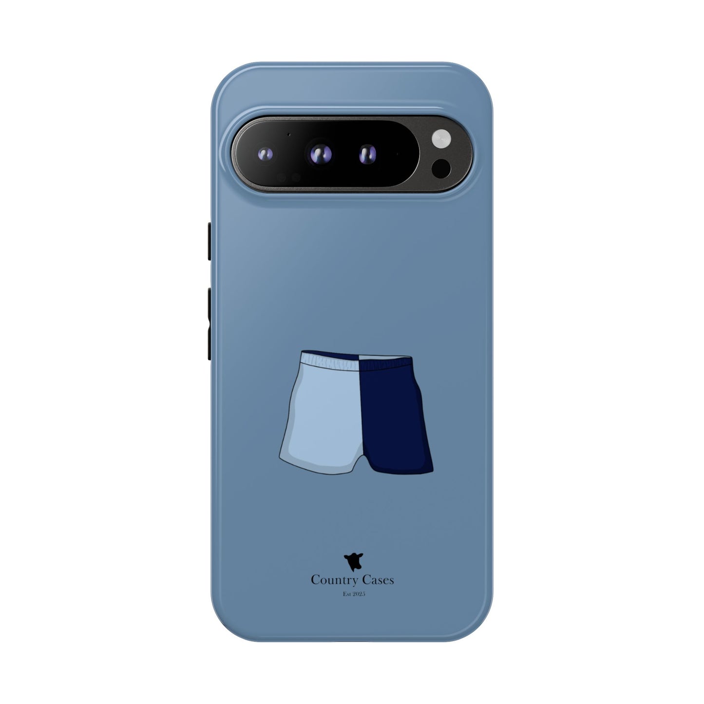 Android blue two toned short case