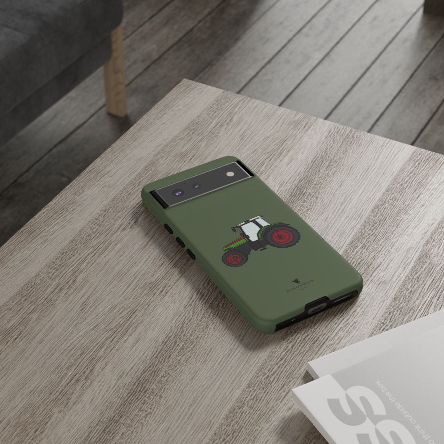 Android green tractor case