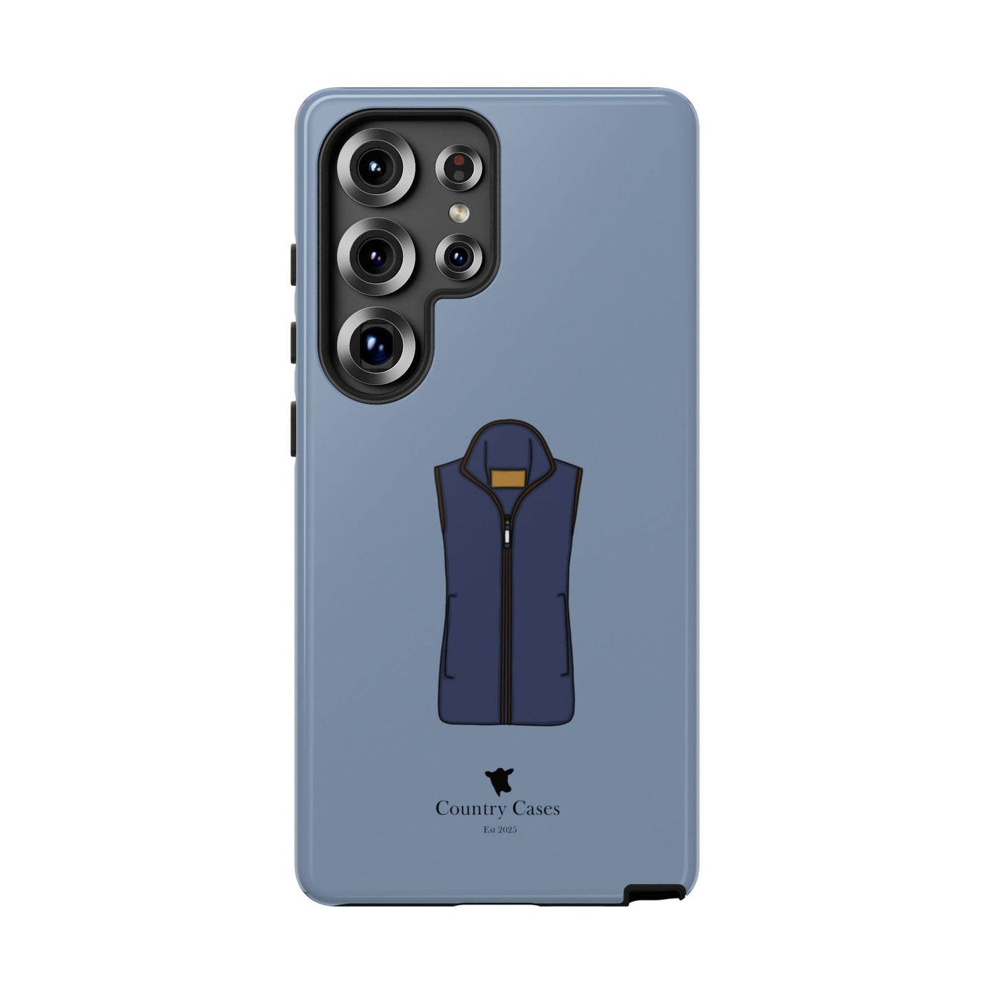 Android blue waistcoat case