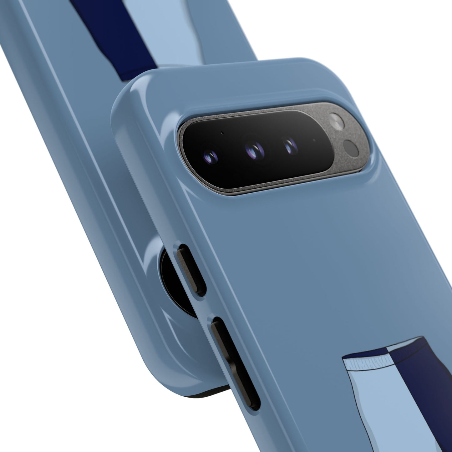 Android blue two toned short case