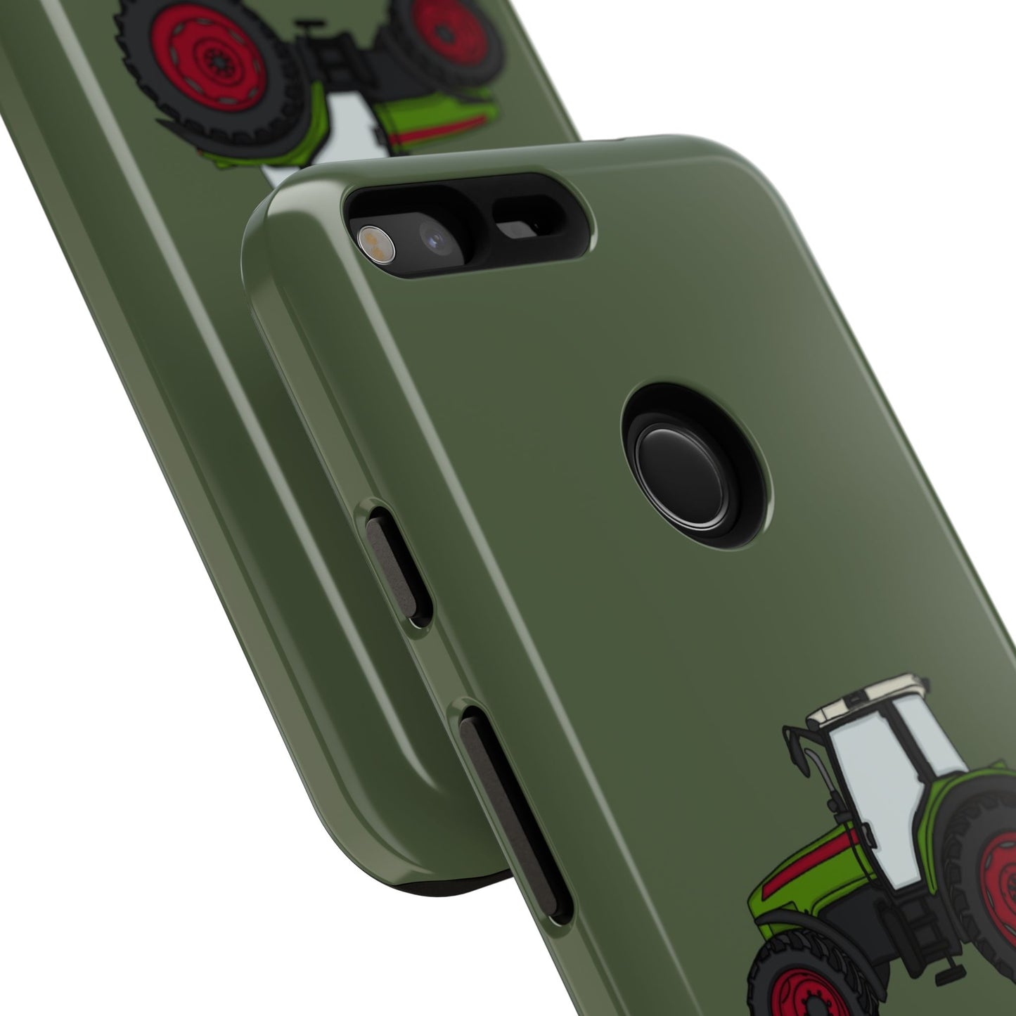 Android green tractor case