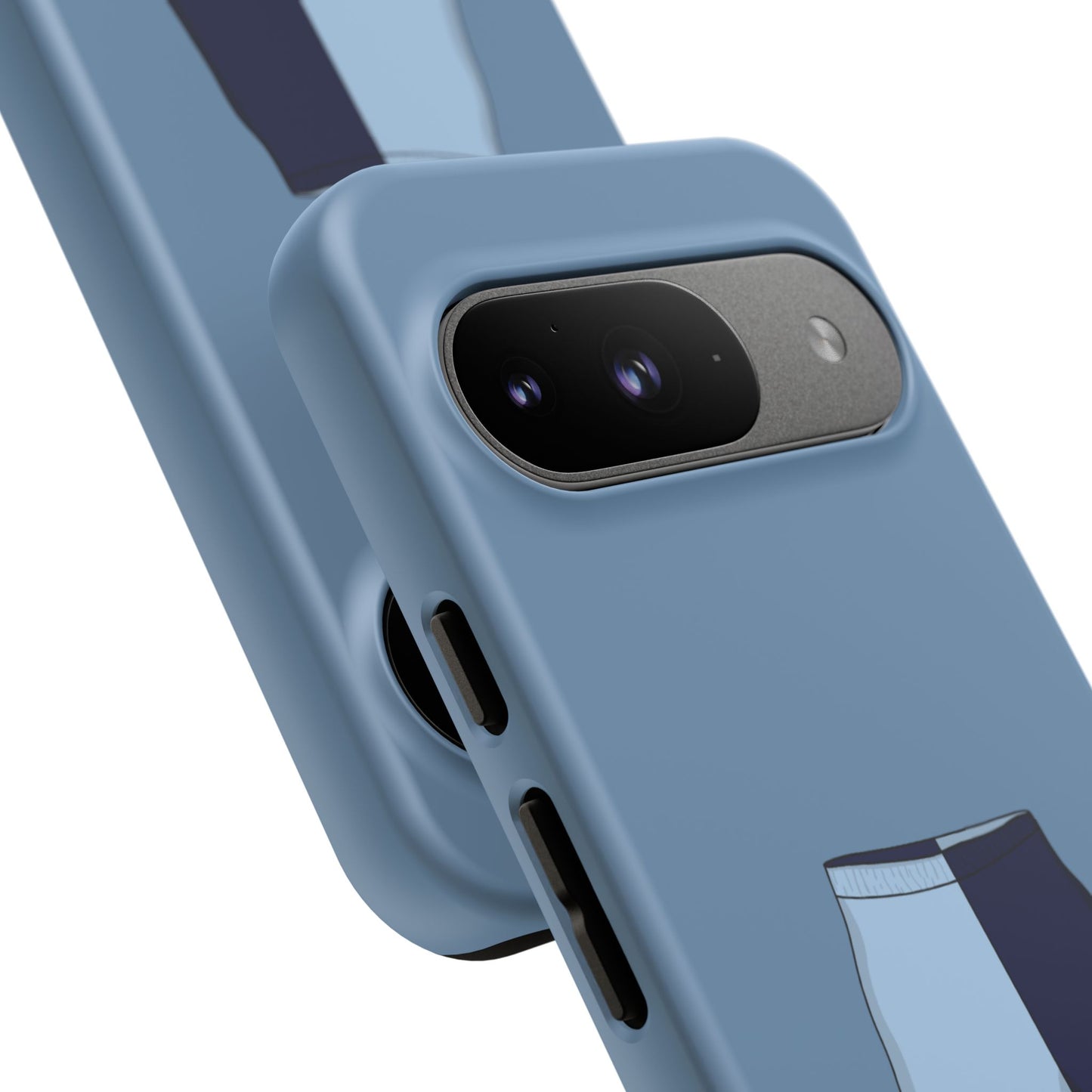 Android blue two toned short case