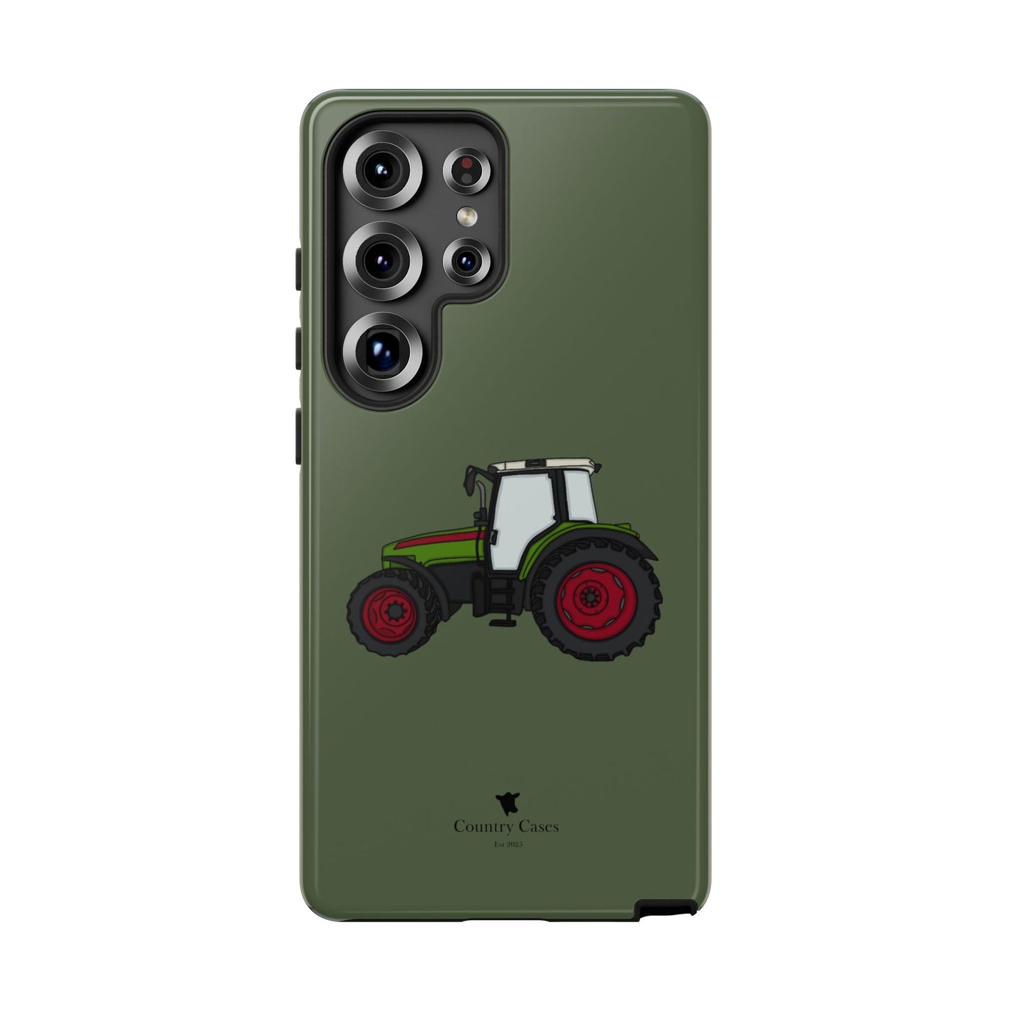 Android green tractor case