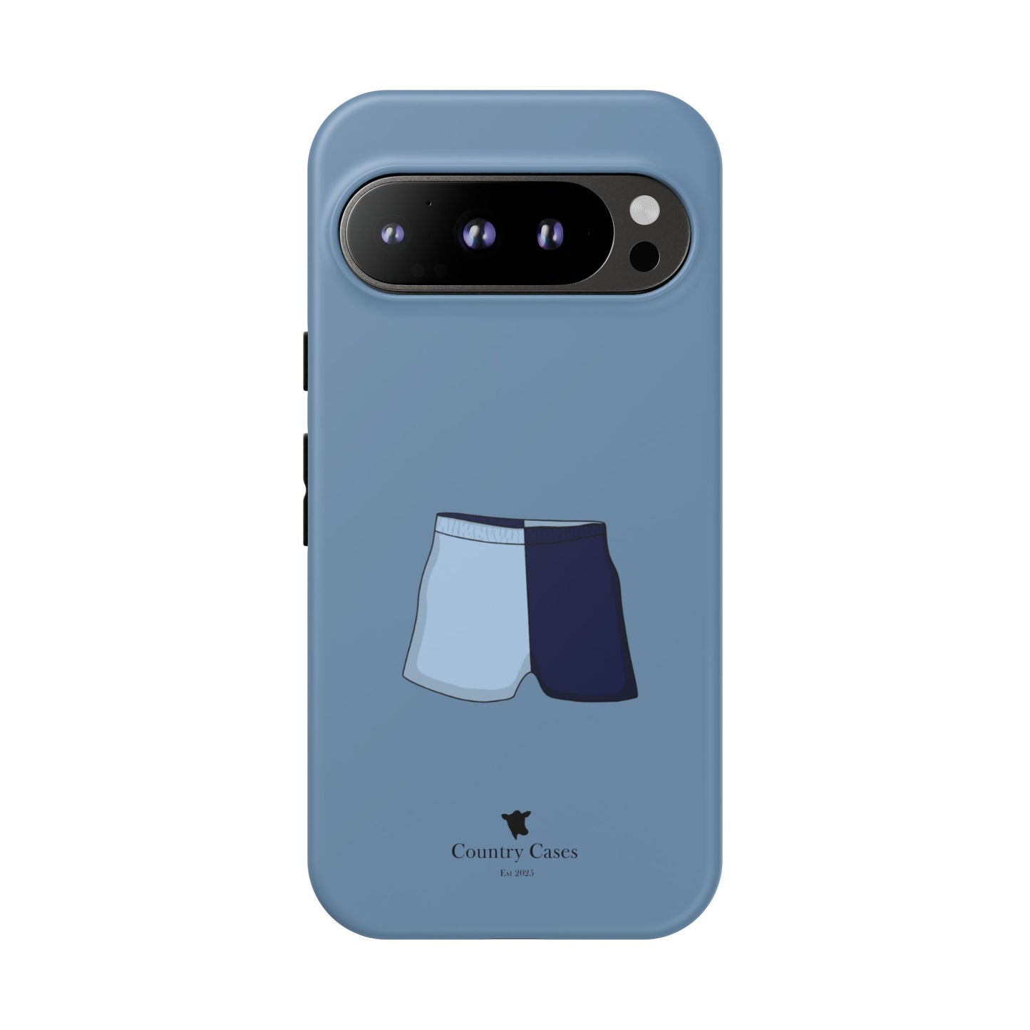 Android blue two toned short case