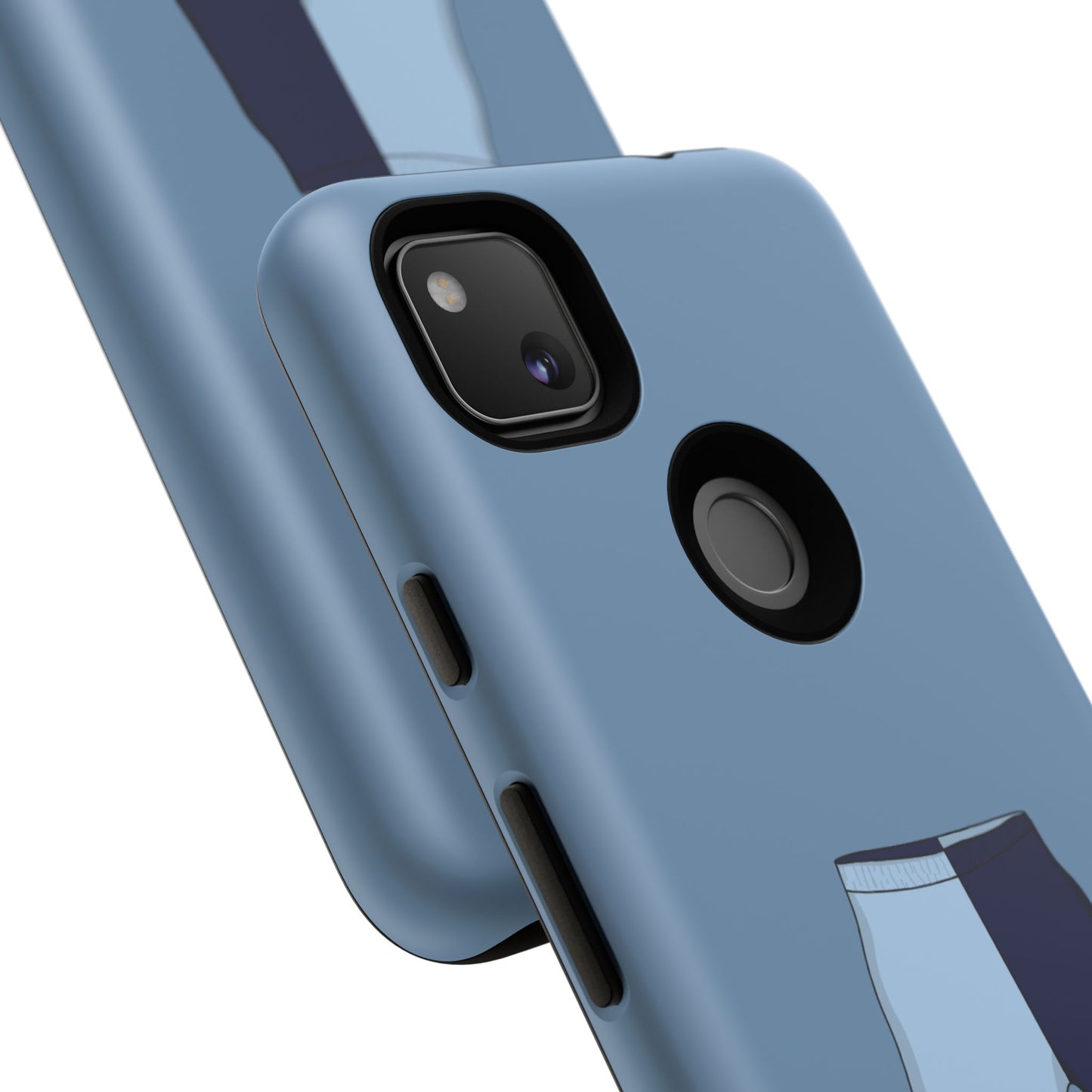 Android blue two toned short case