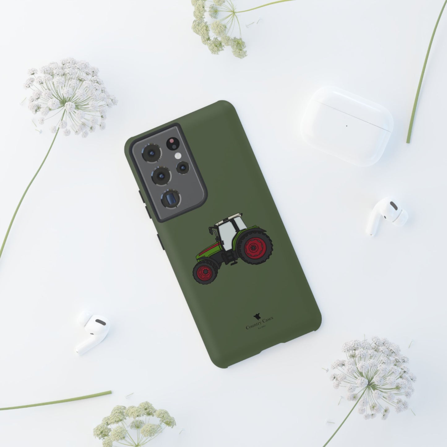 Android green tractor case