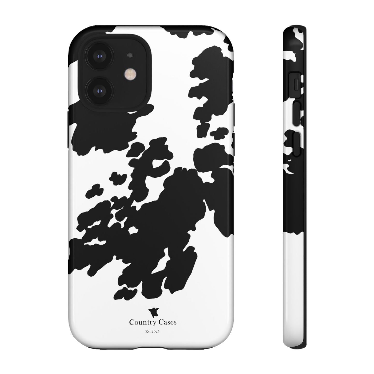 Black and white cow print case