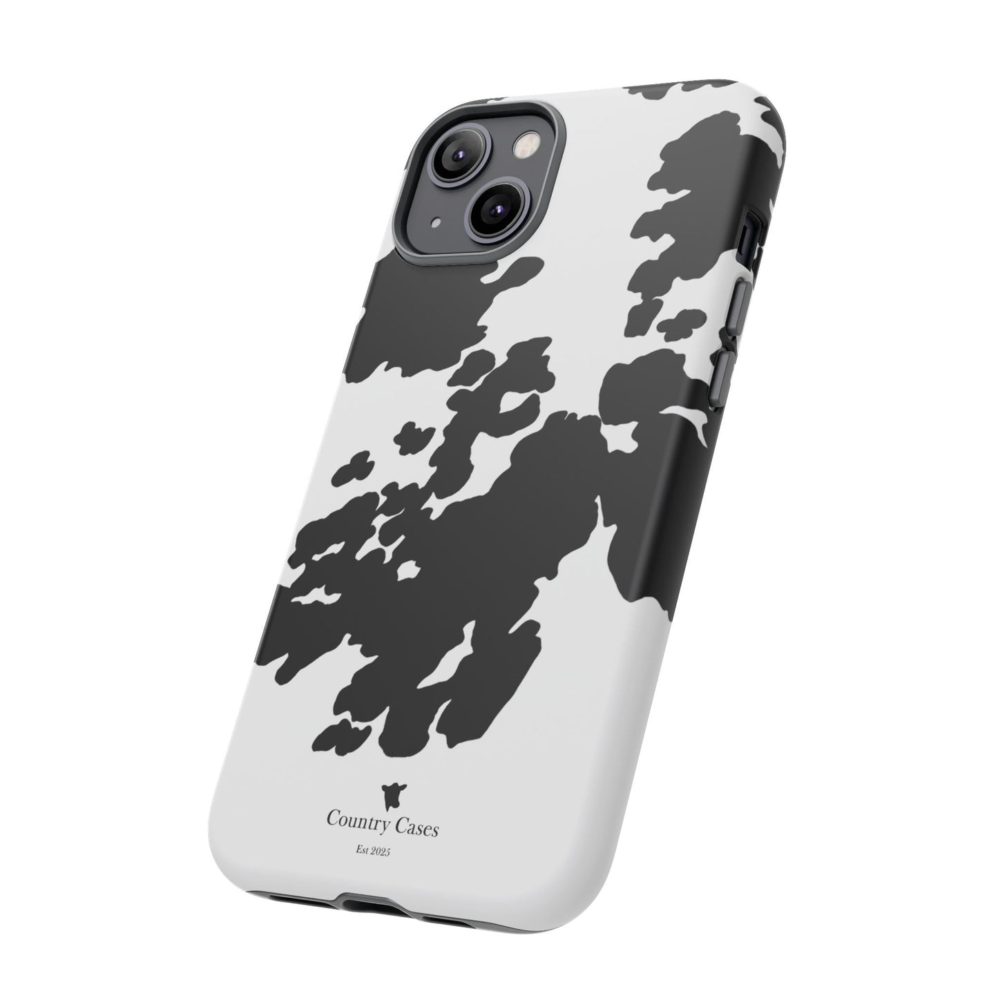Black and white cow print case