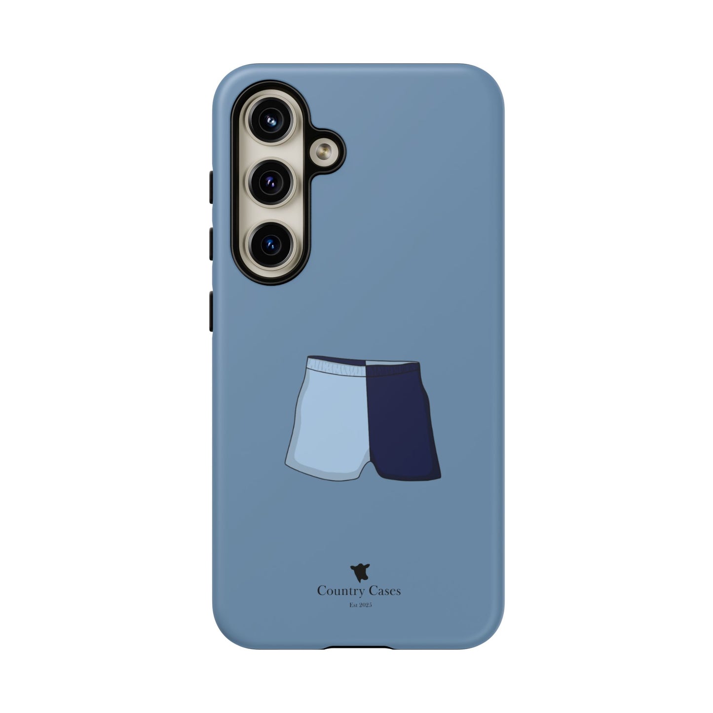 Android blue two toned short case