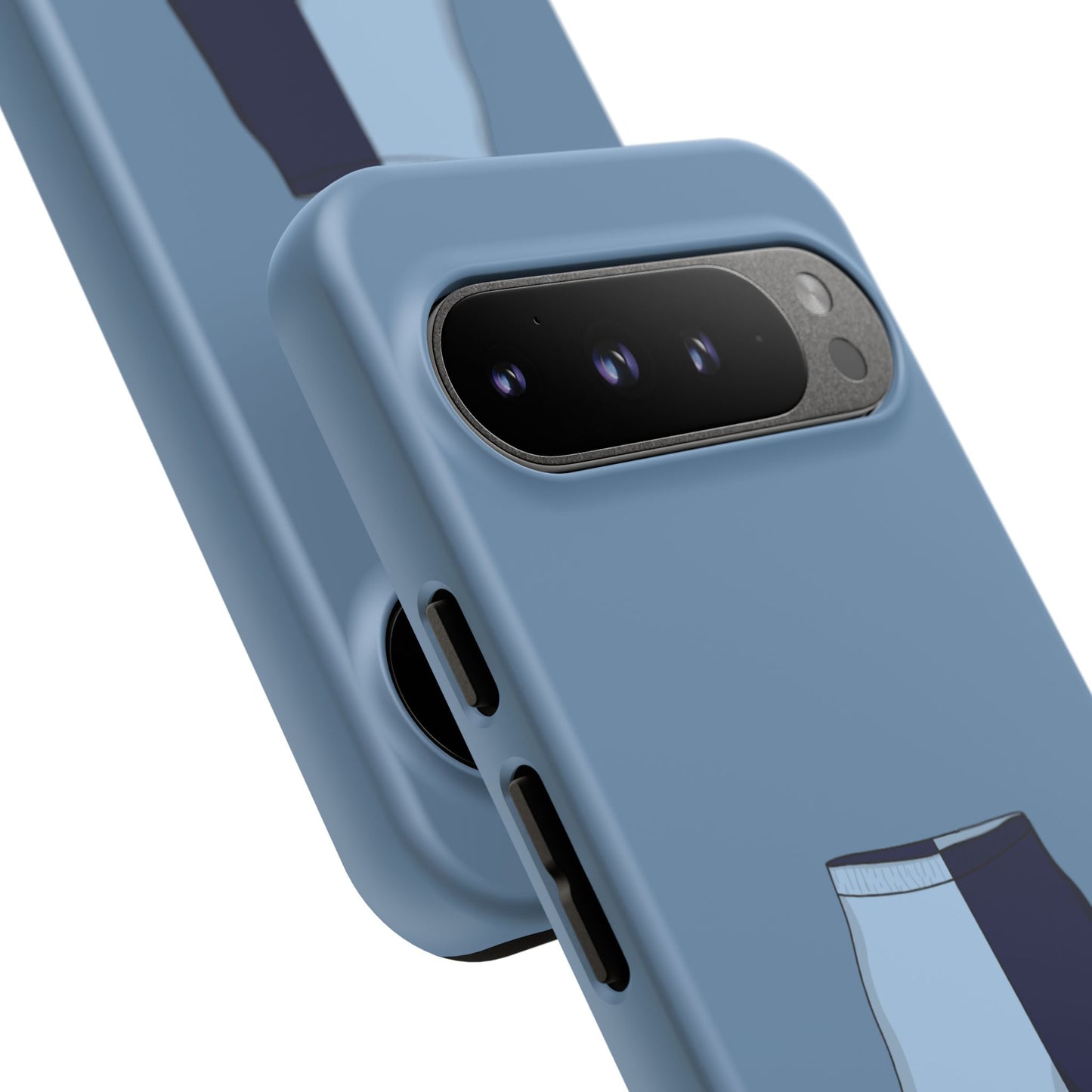 Android blue two toned short case