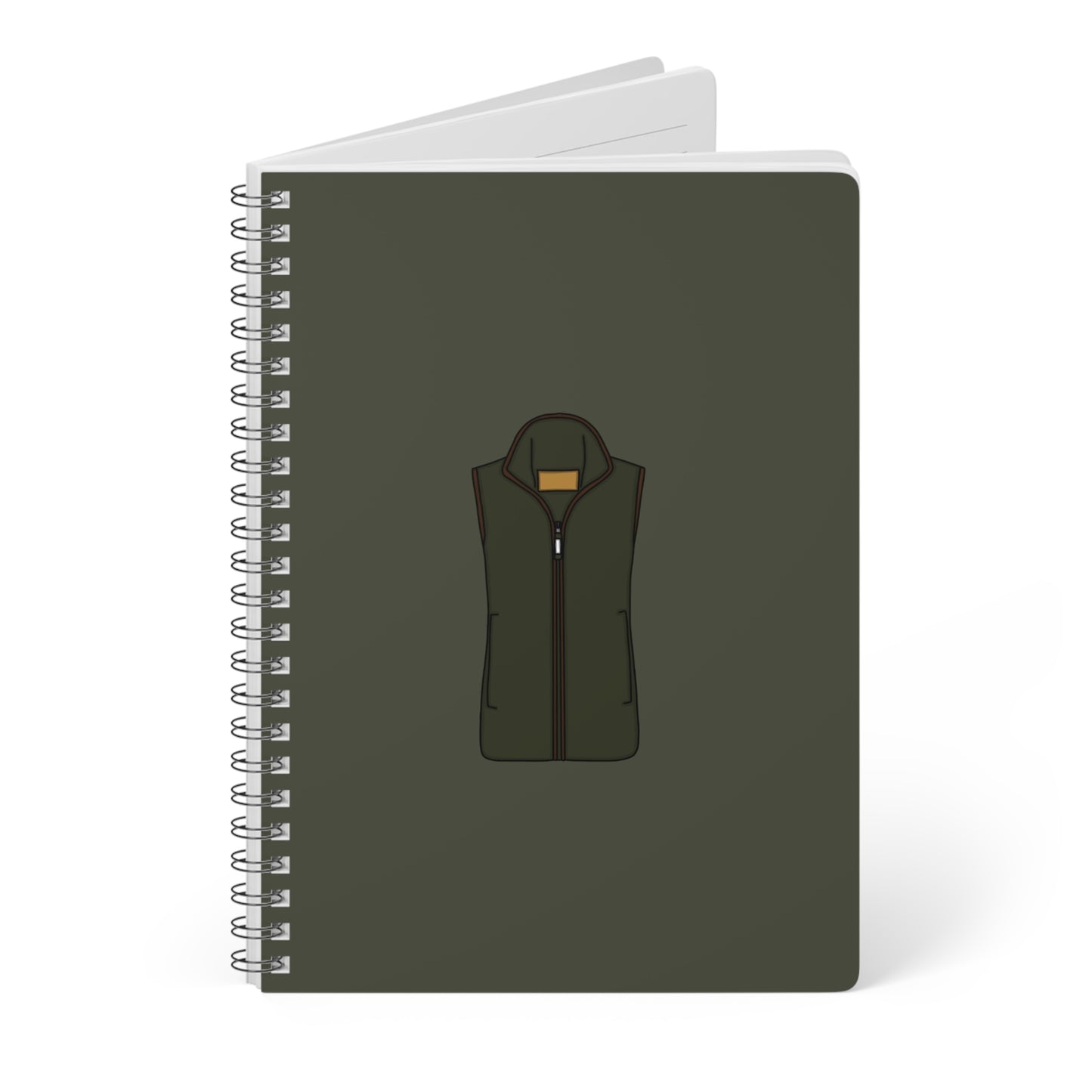 Green fleece notebook