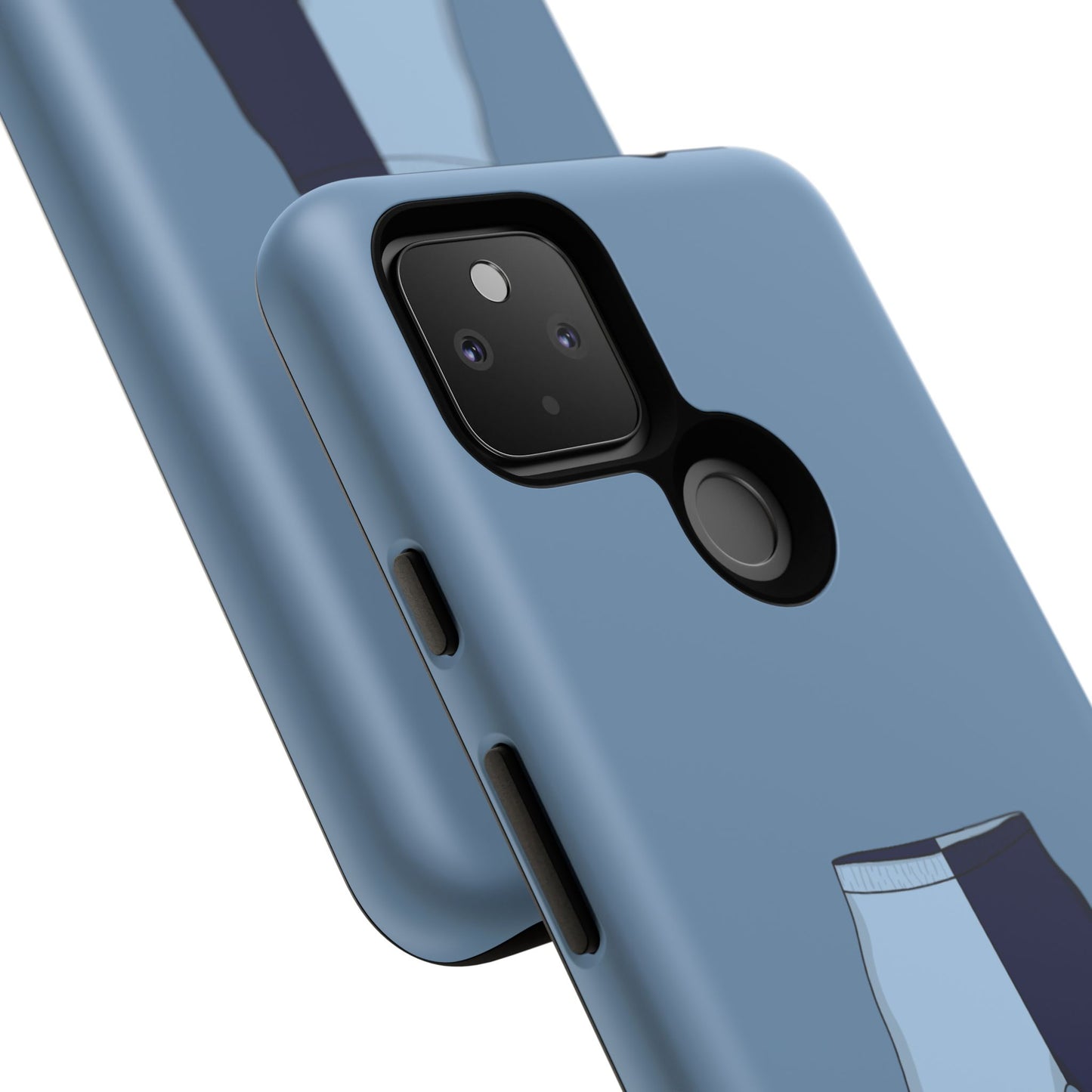 Android blue two toned short case