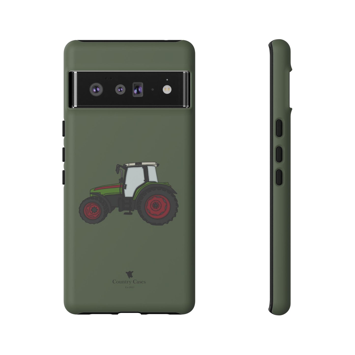 Android green tractor case