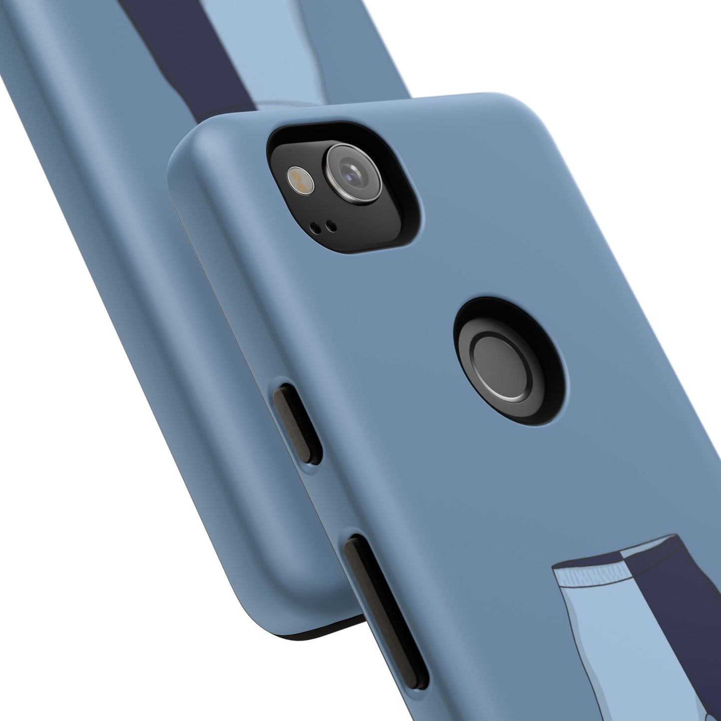 Android blue two toned short case