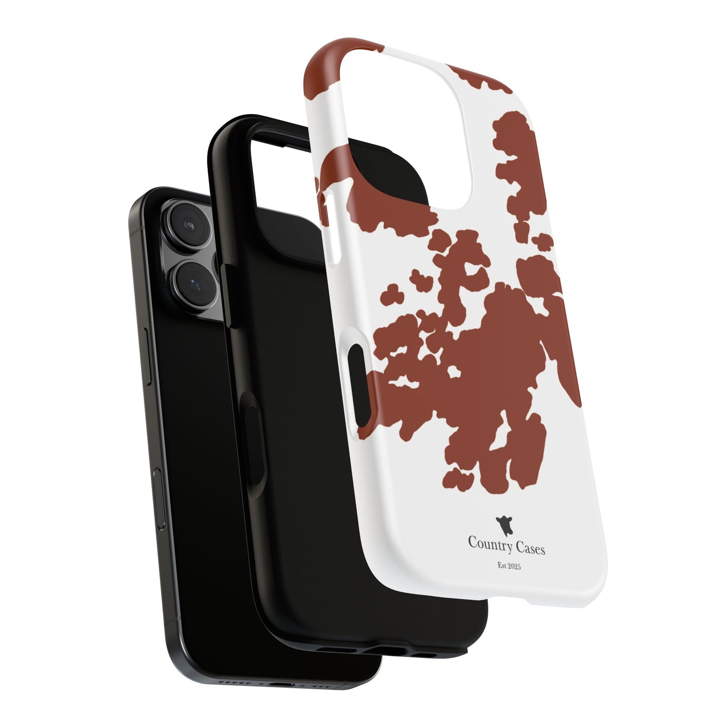 Red and white cow print case