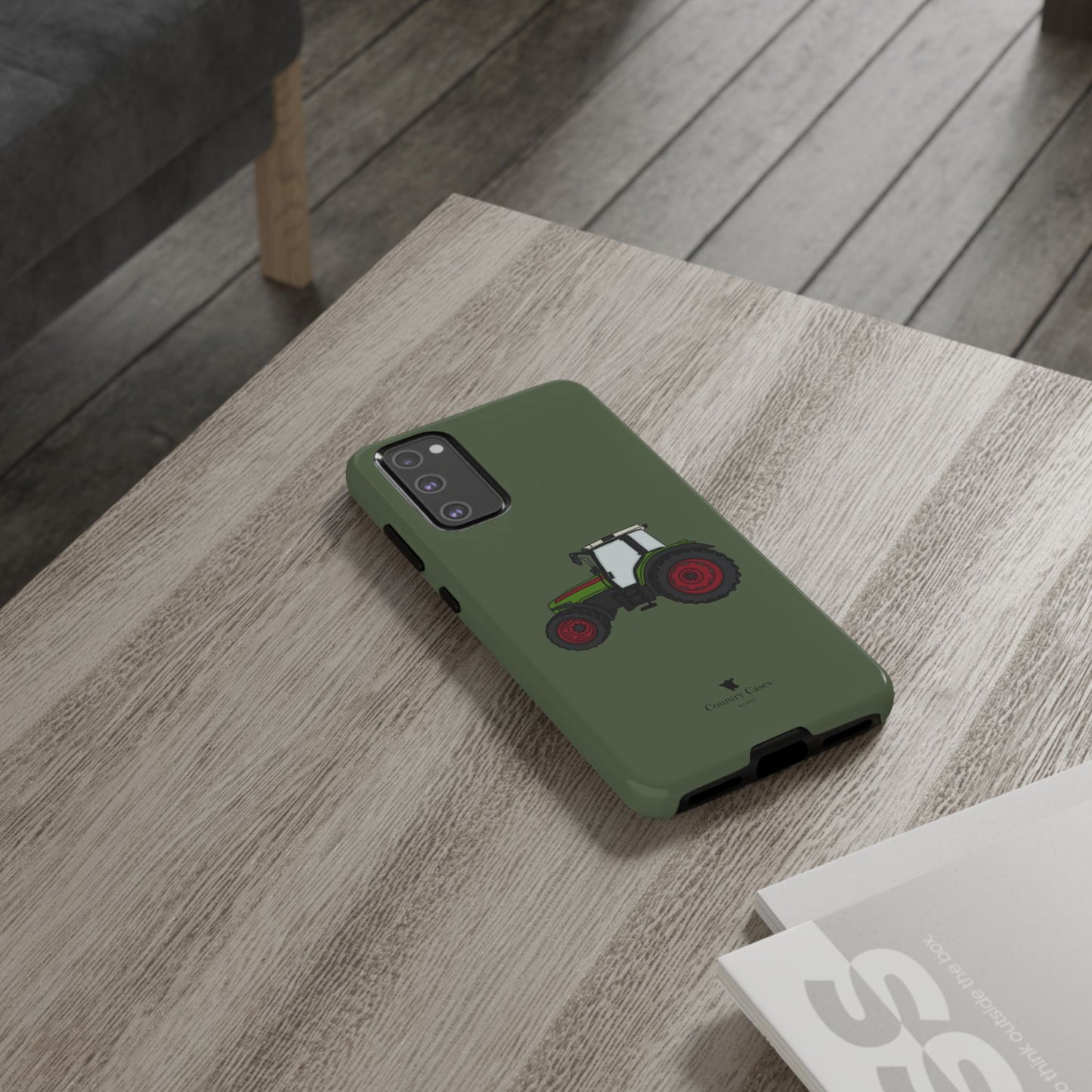 Android green tractor case