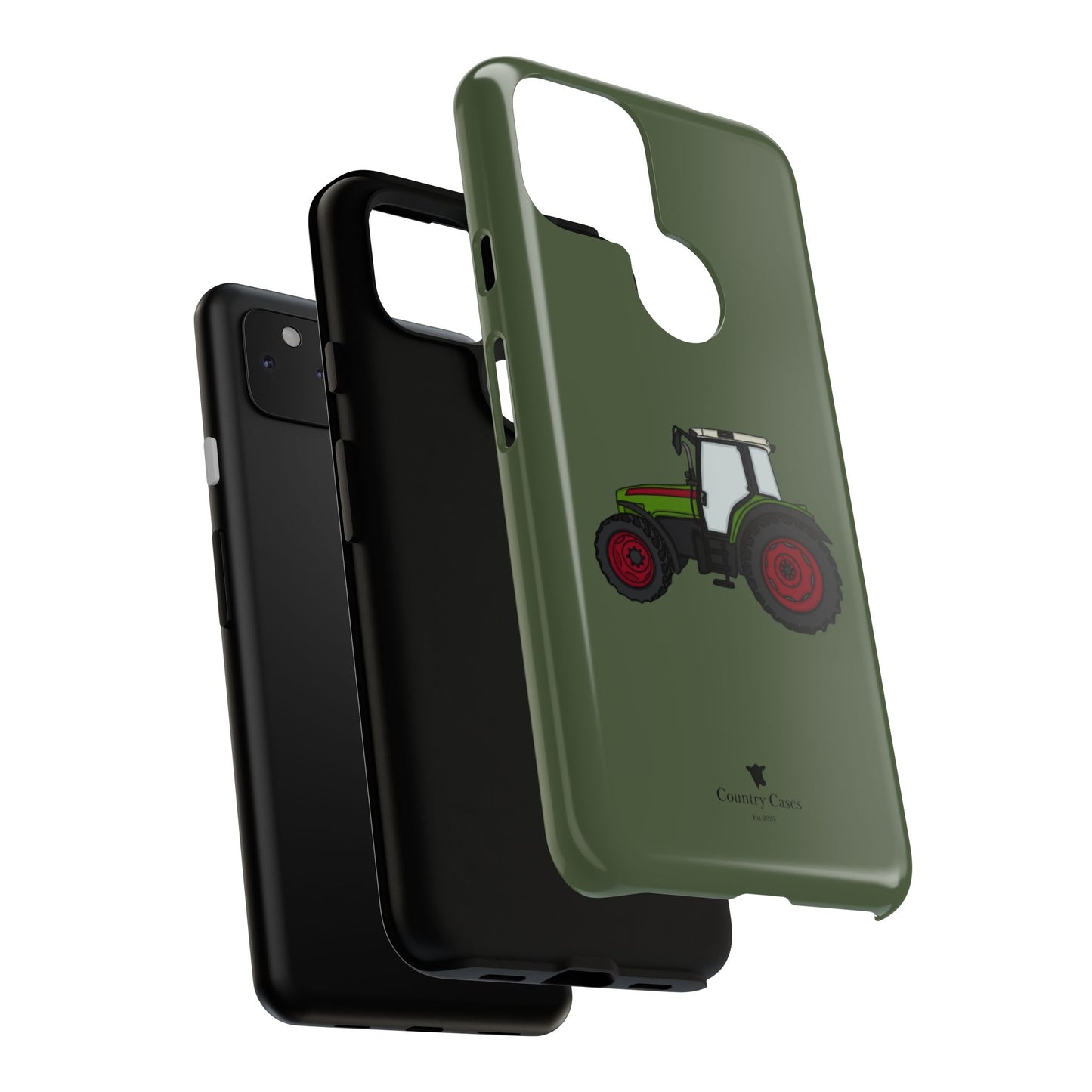 Android green tractor case