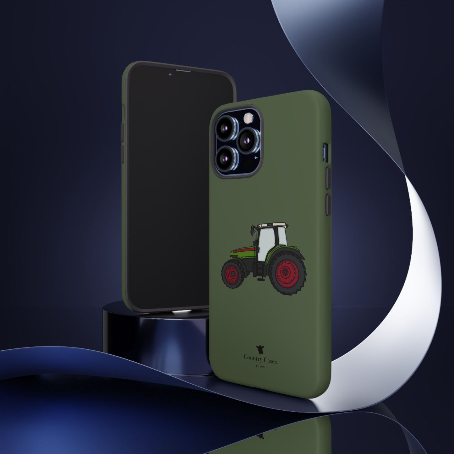 Green tractor case