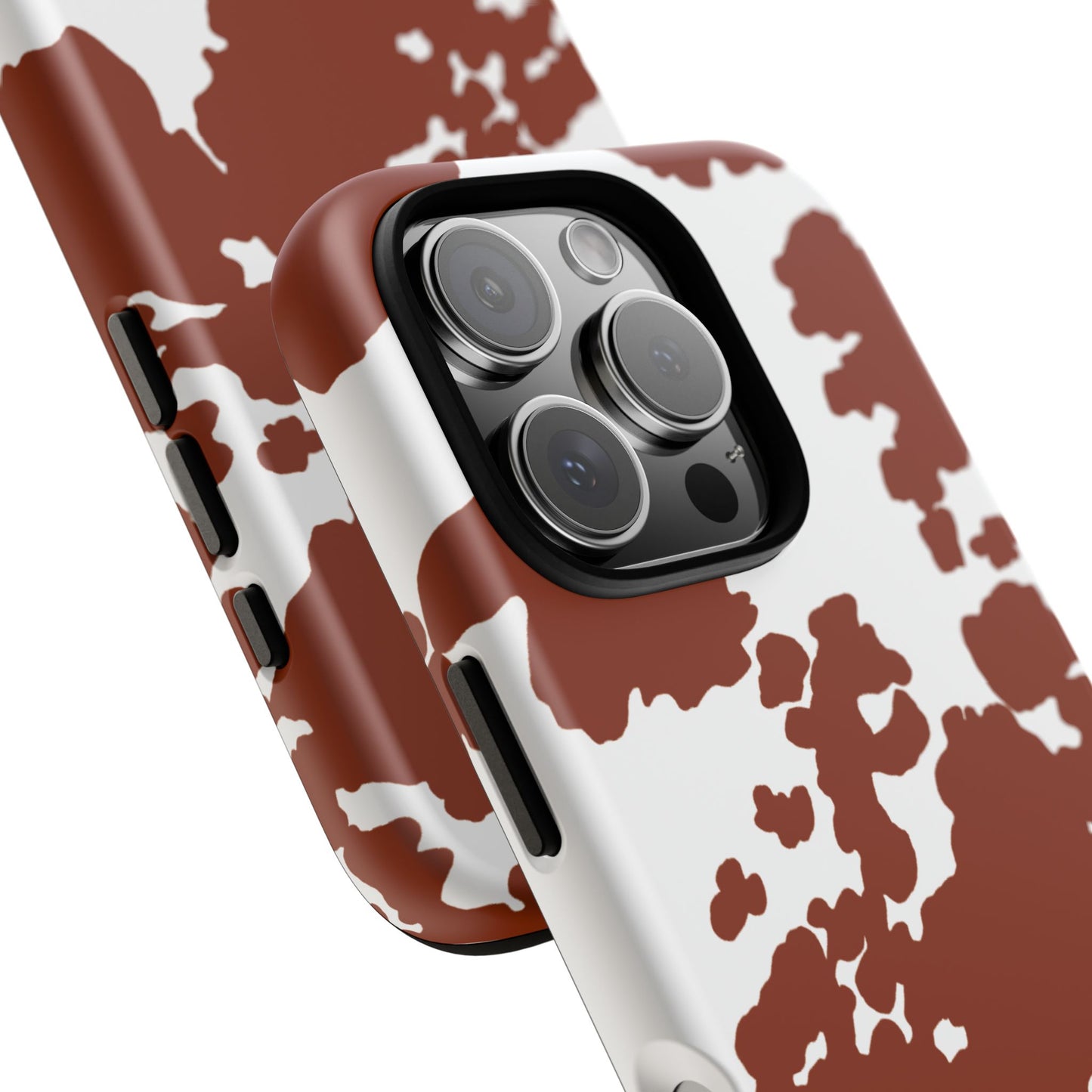 Red and white cow print case