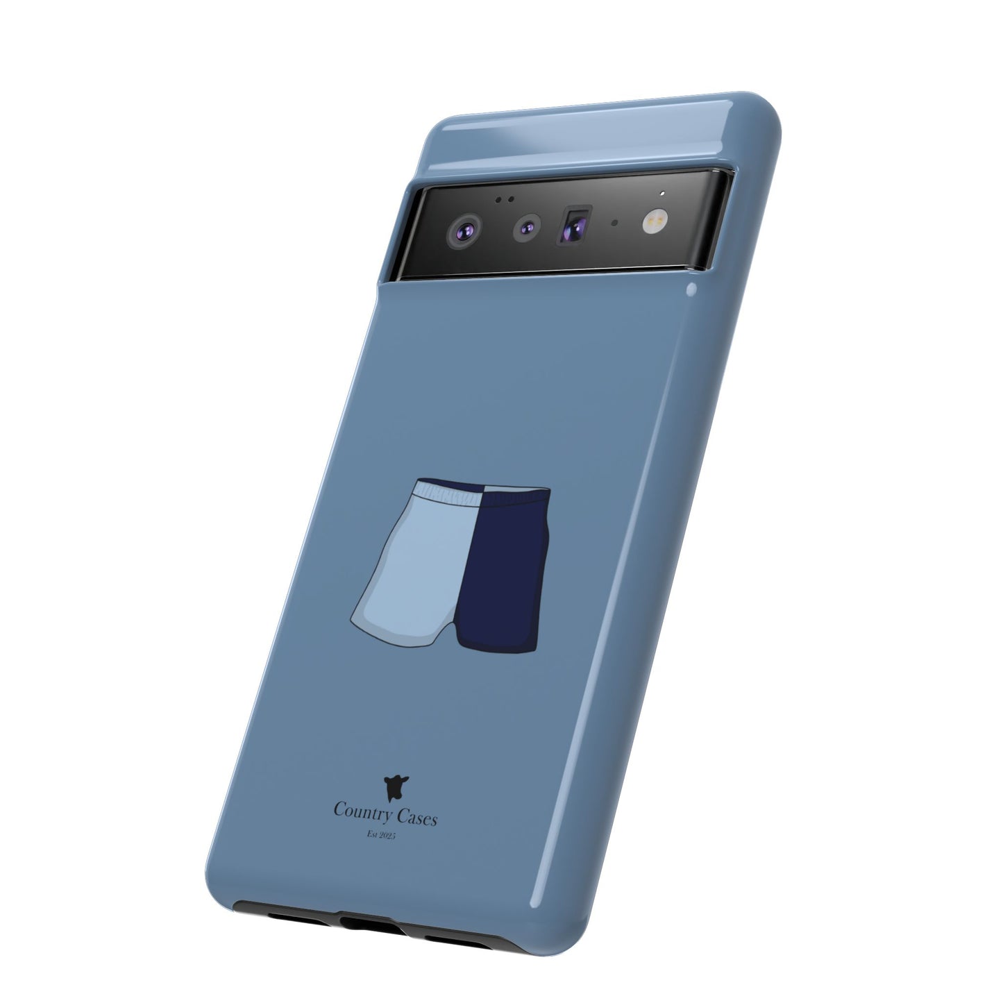 Android blue two toned short case