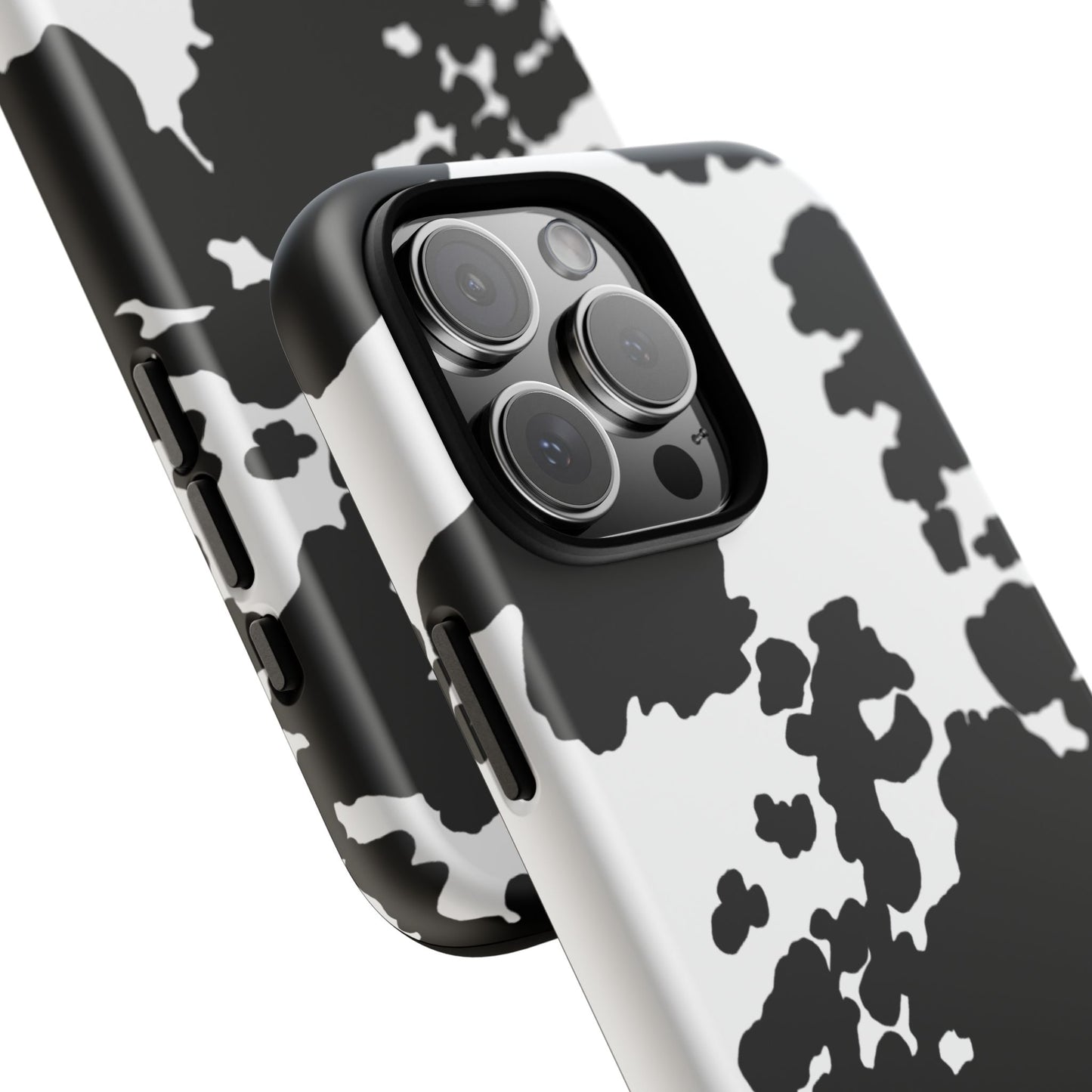 Black and white cow print case