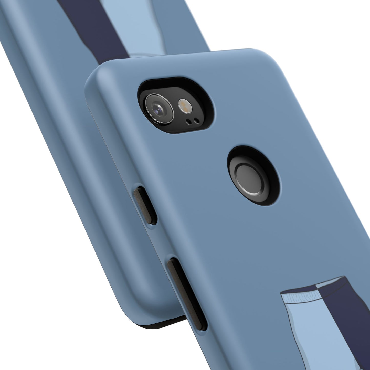 Android blue two toned short case