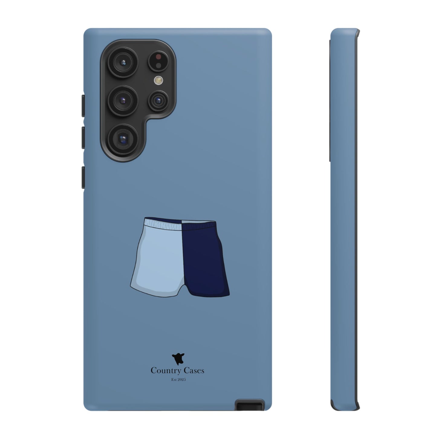 Android blue two toned short case