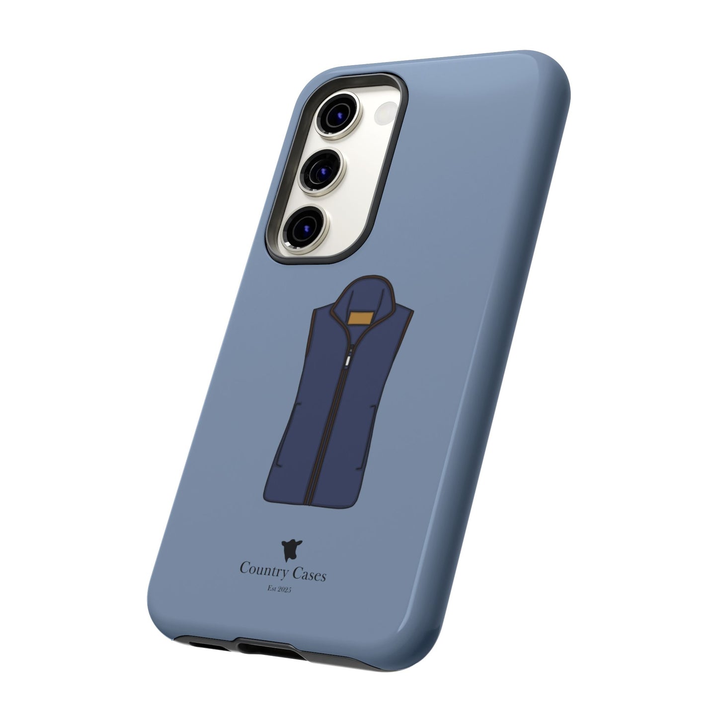 Android blue waistcoat case