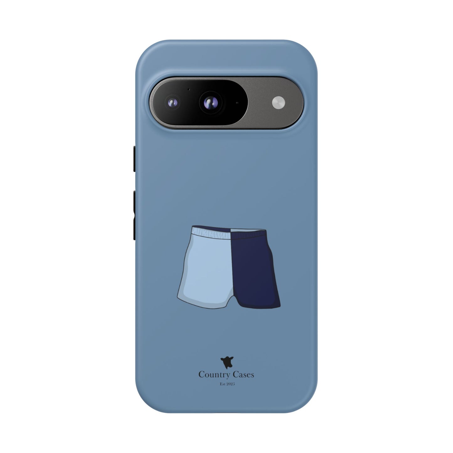 Android blue two toned short case