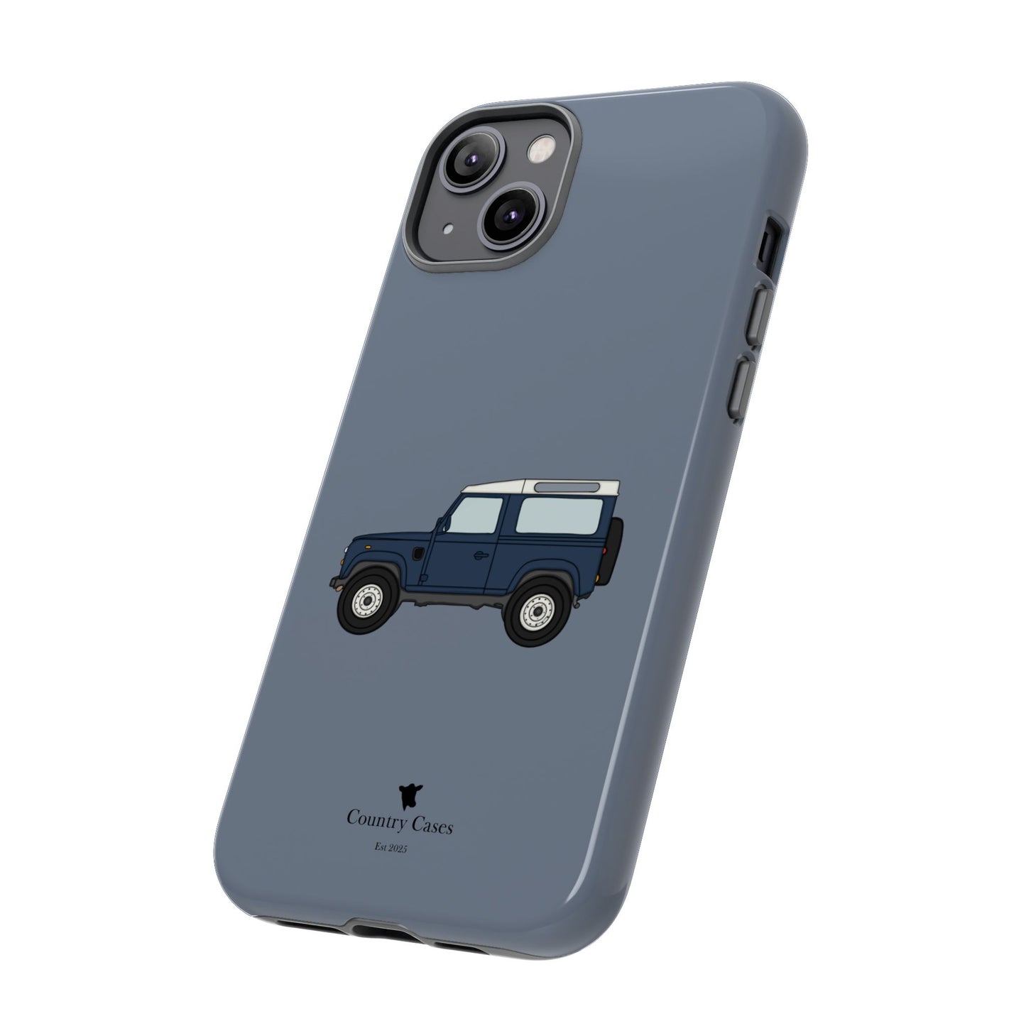 Blue landy phone case