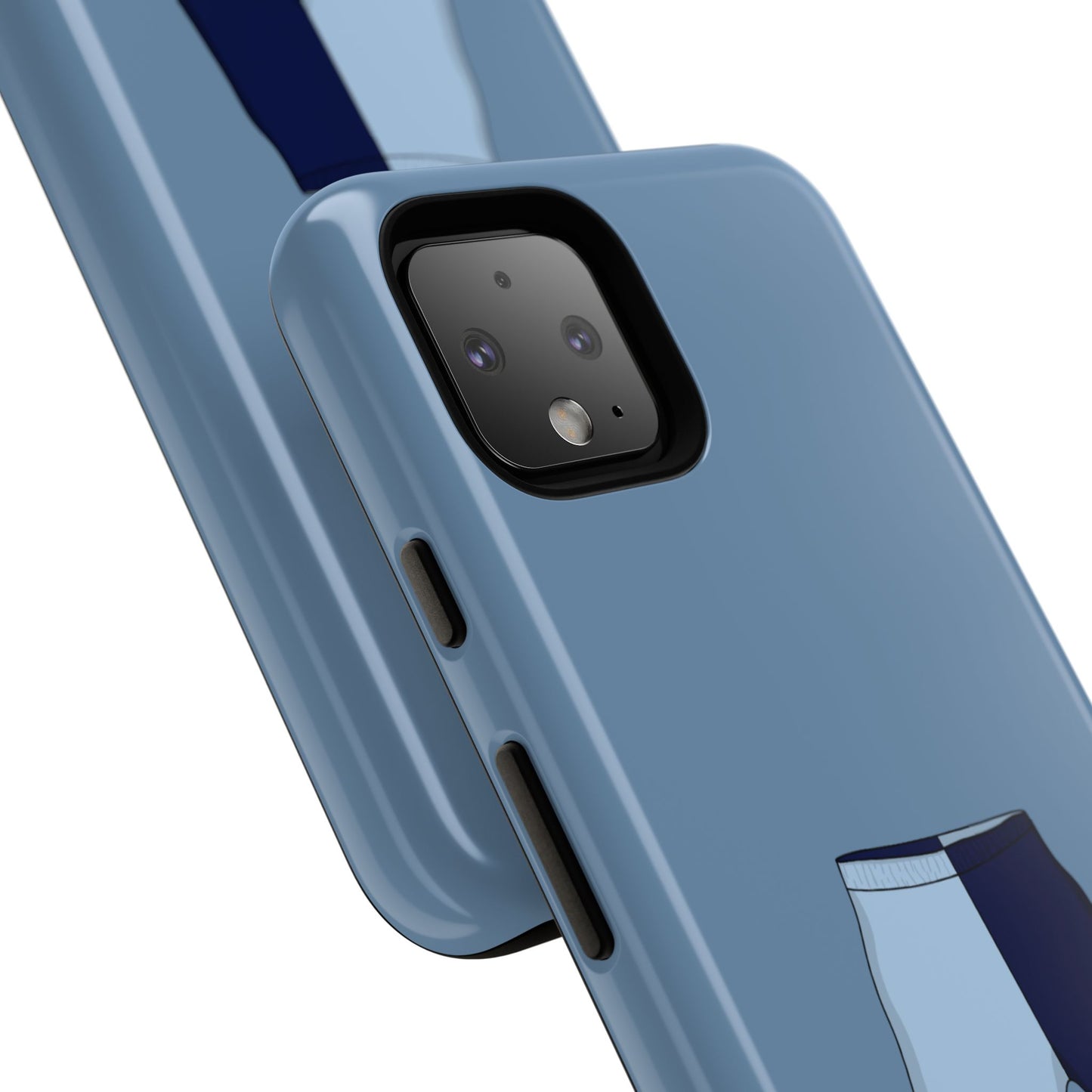 Android blue two toned short case