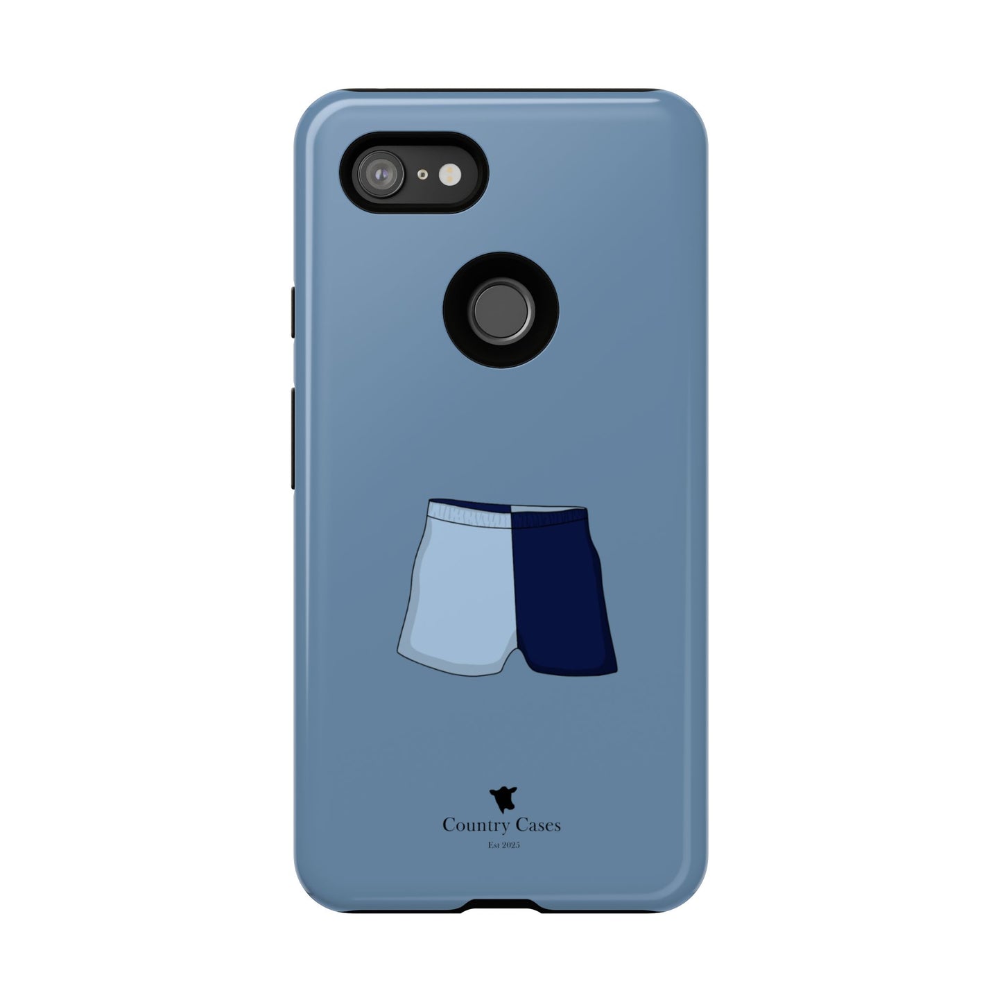 Android blue two toned short case