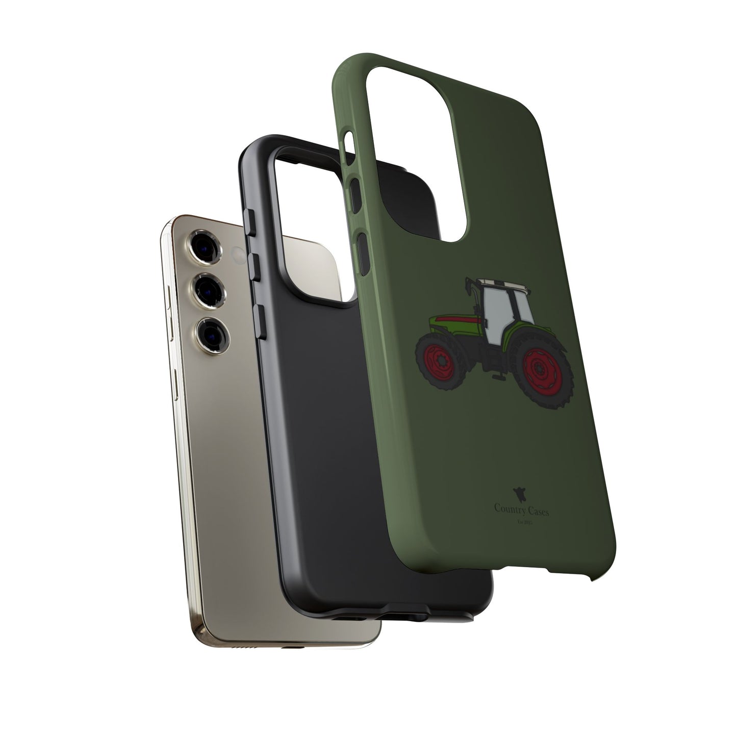 Android green tractor case