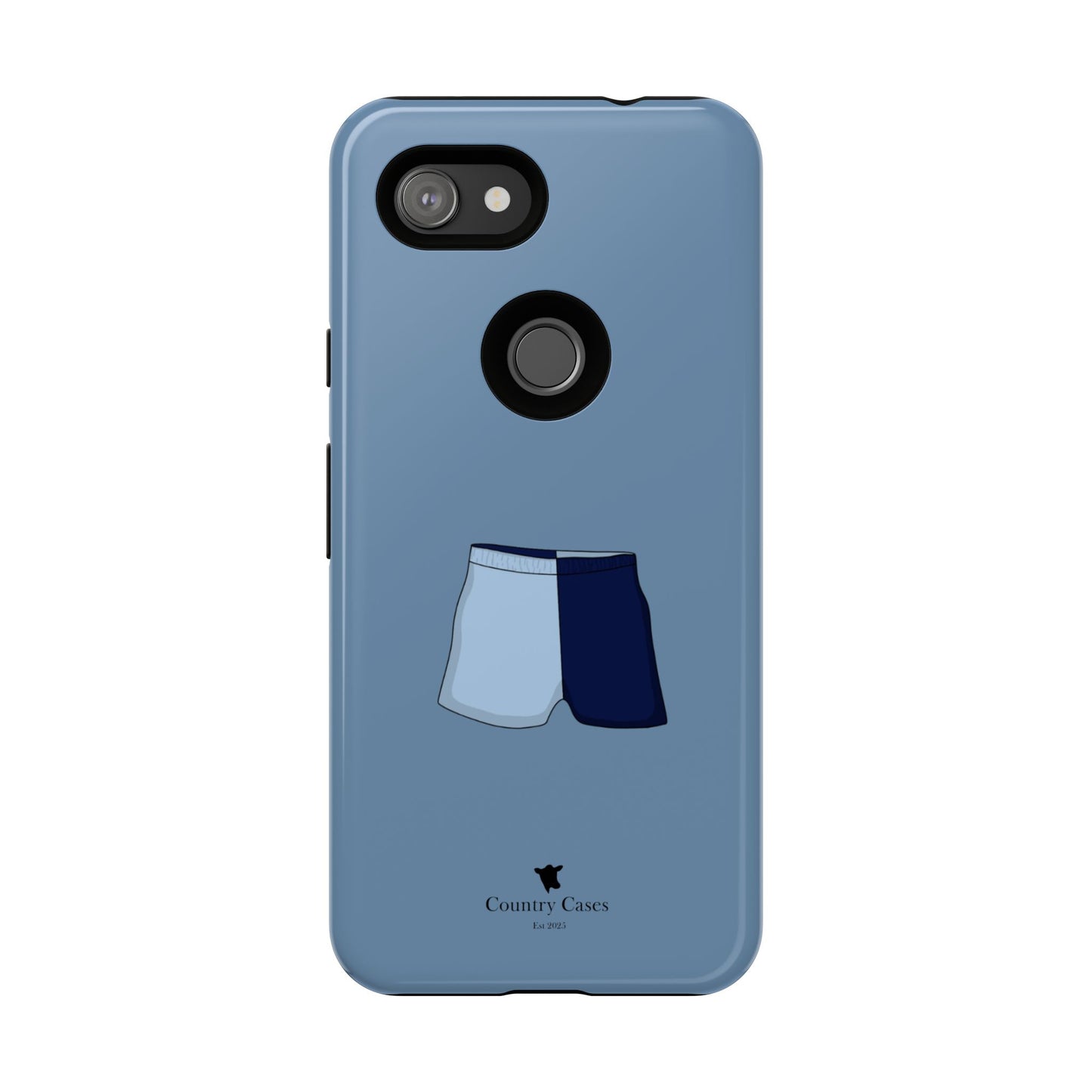 Android blue two toned short case