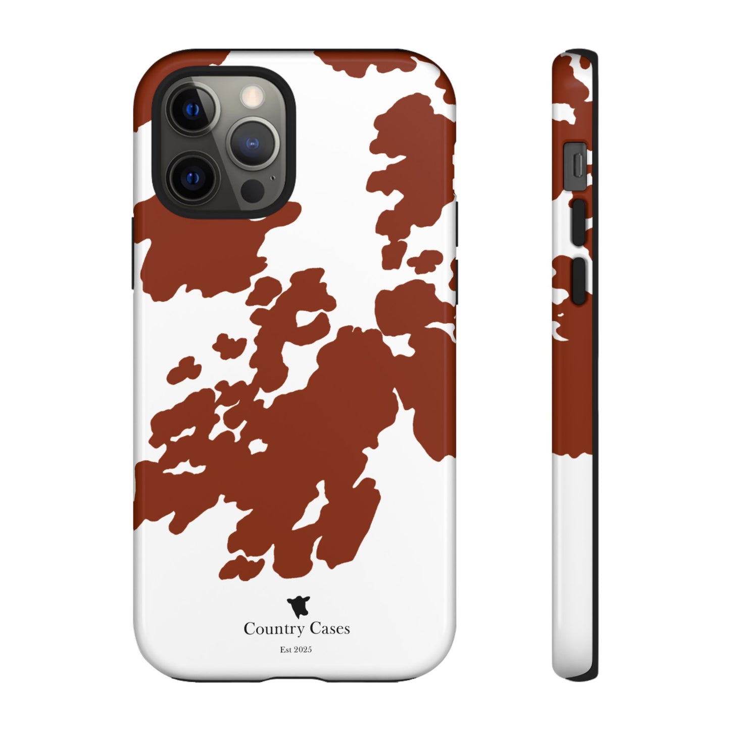 Red and white cow print case