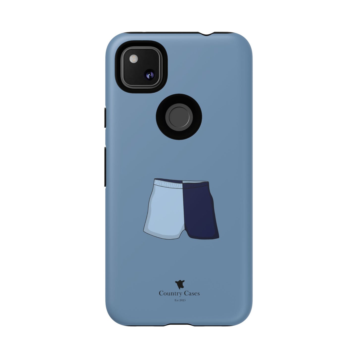 Android blue two toned short case