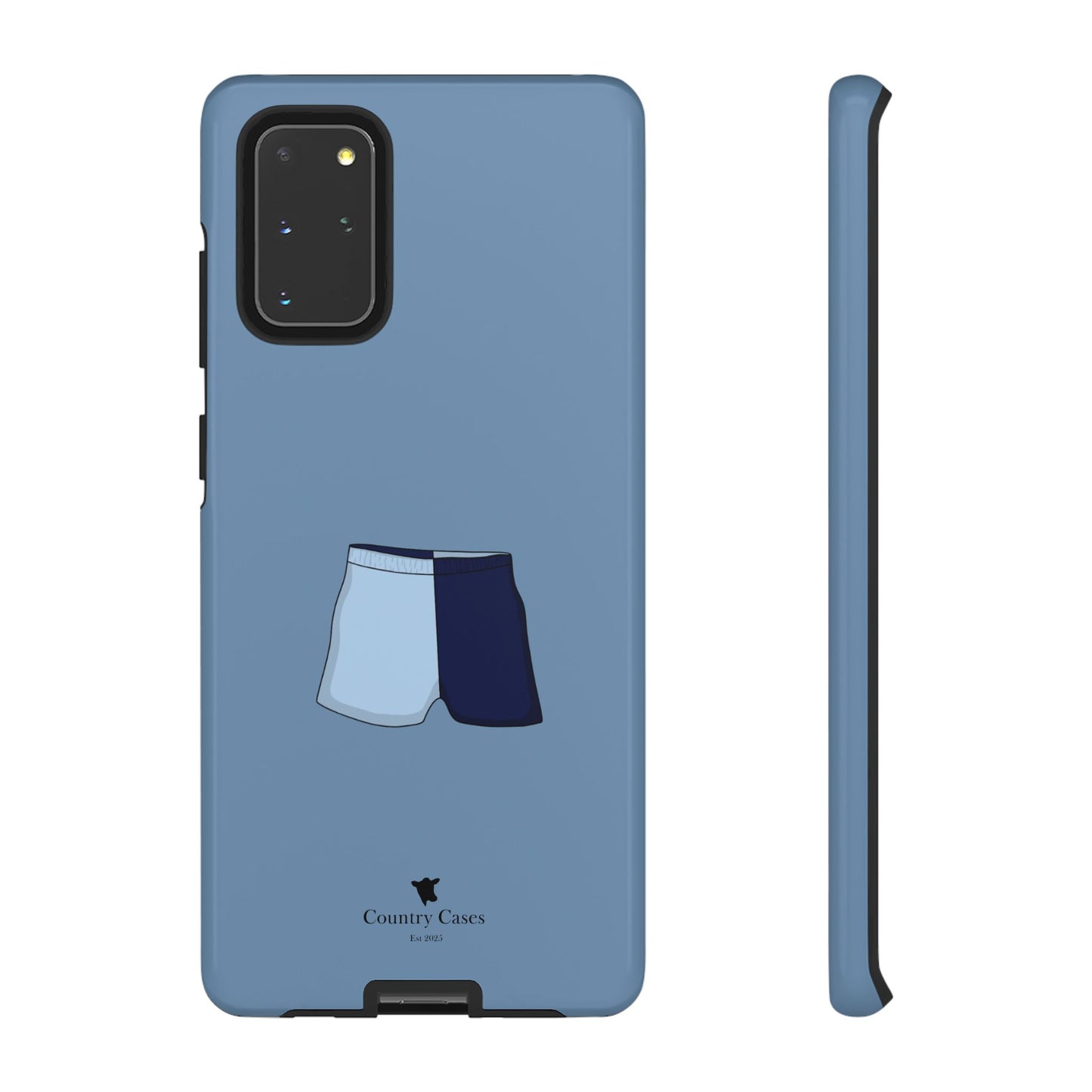 Android blue two toned short case