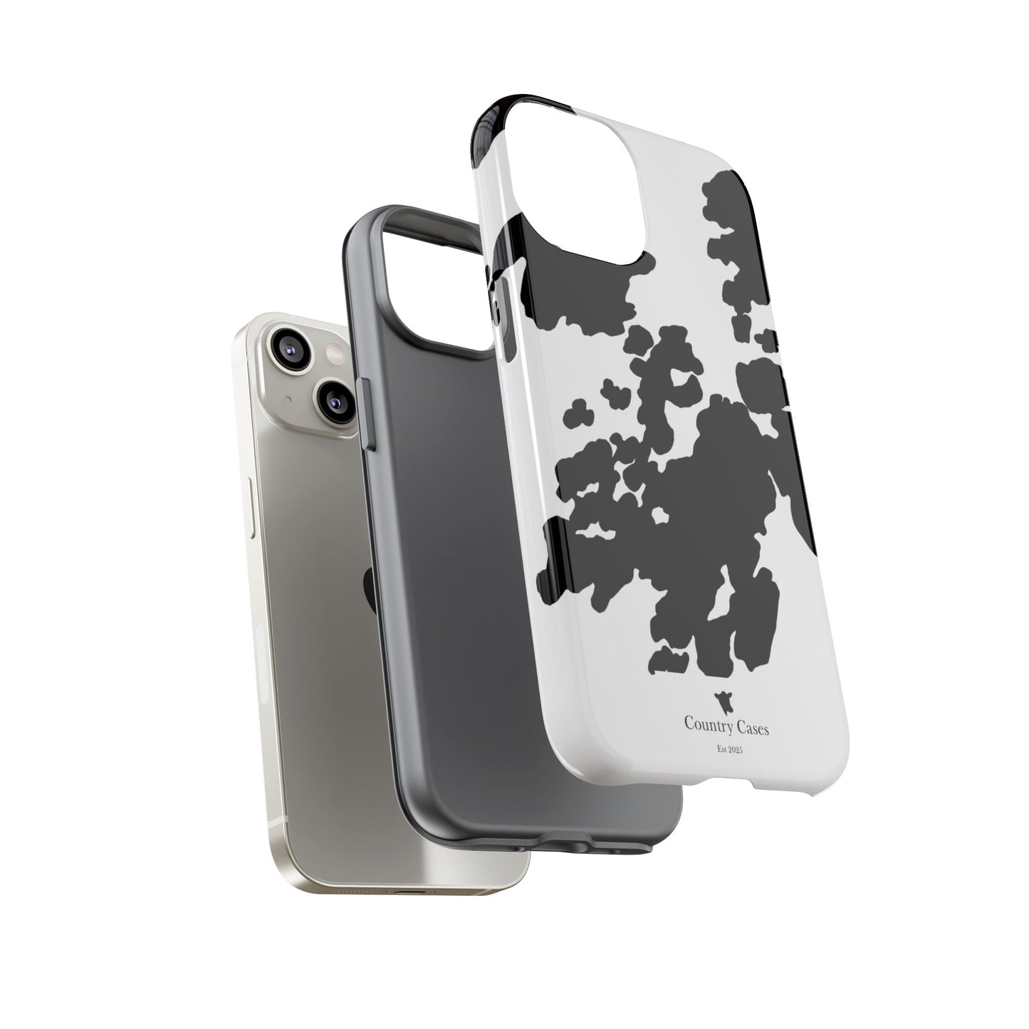 Black and white cow print case