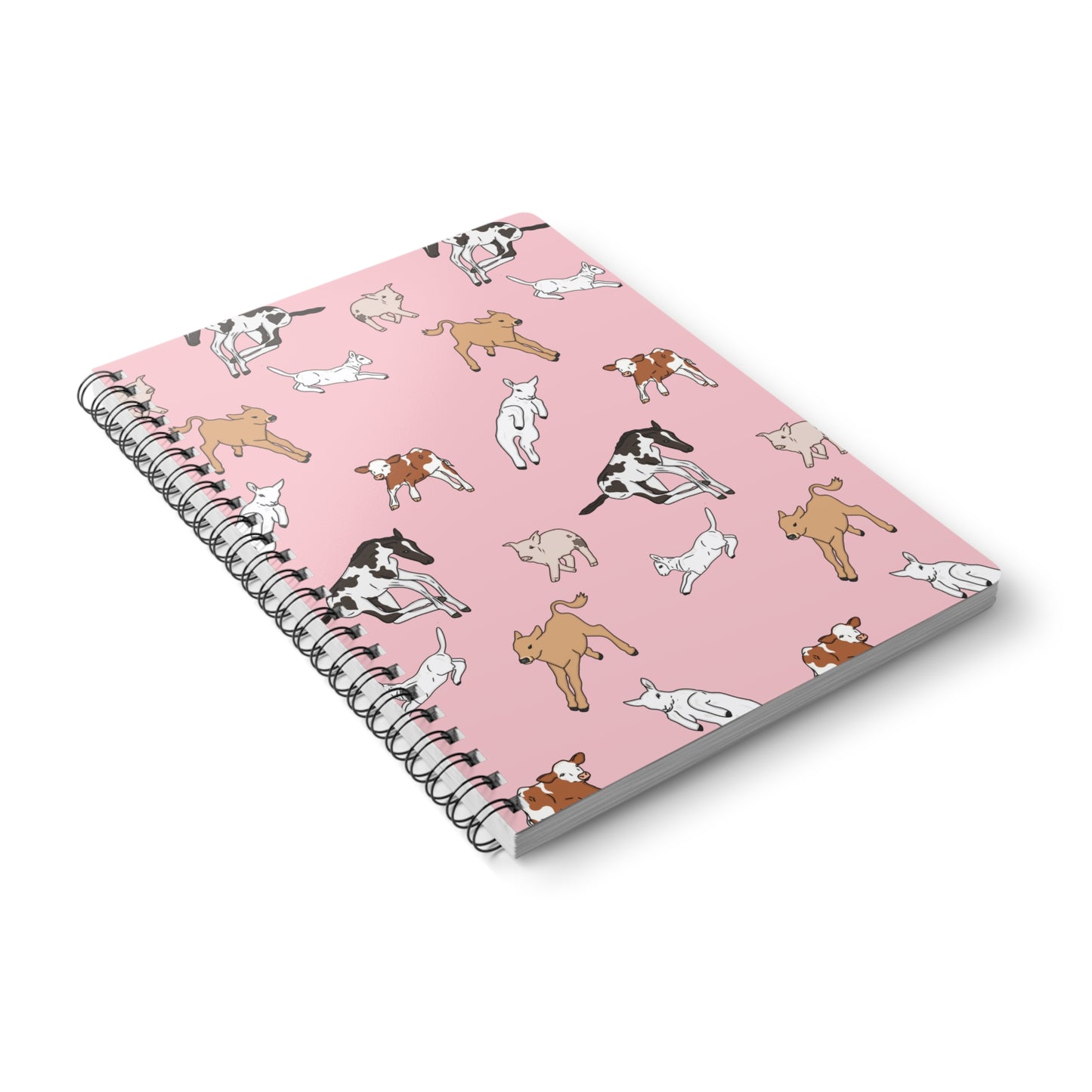 Farmyard friends pink notebook