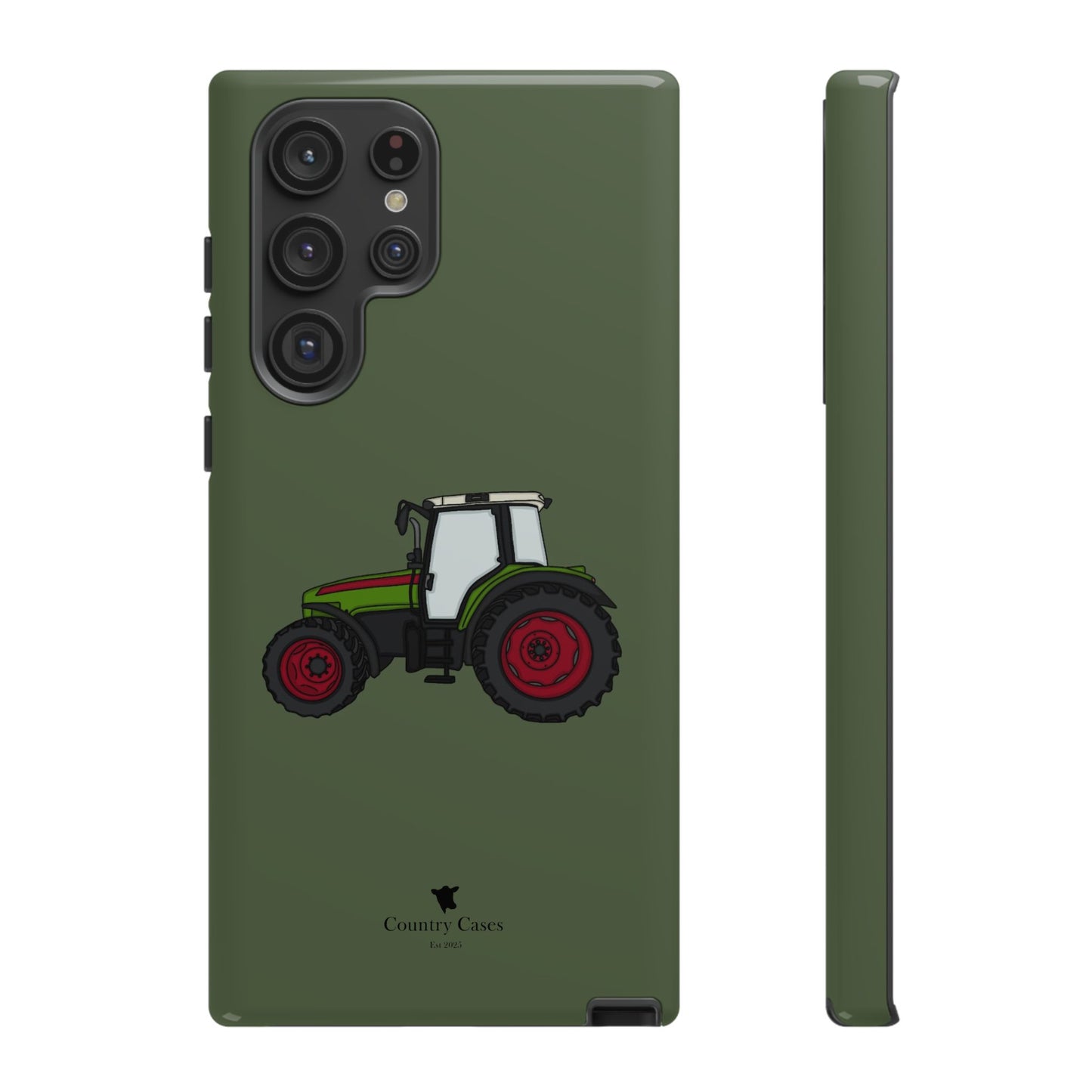 Android green tractor case