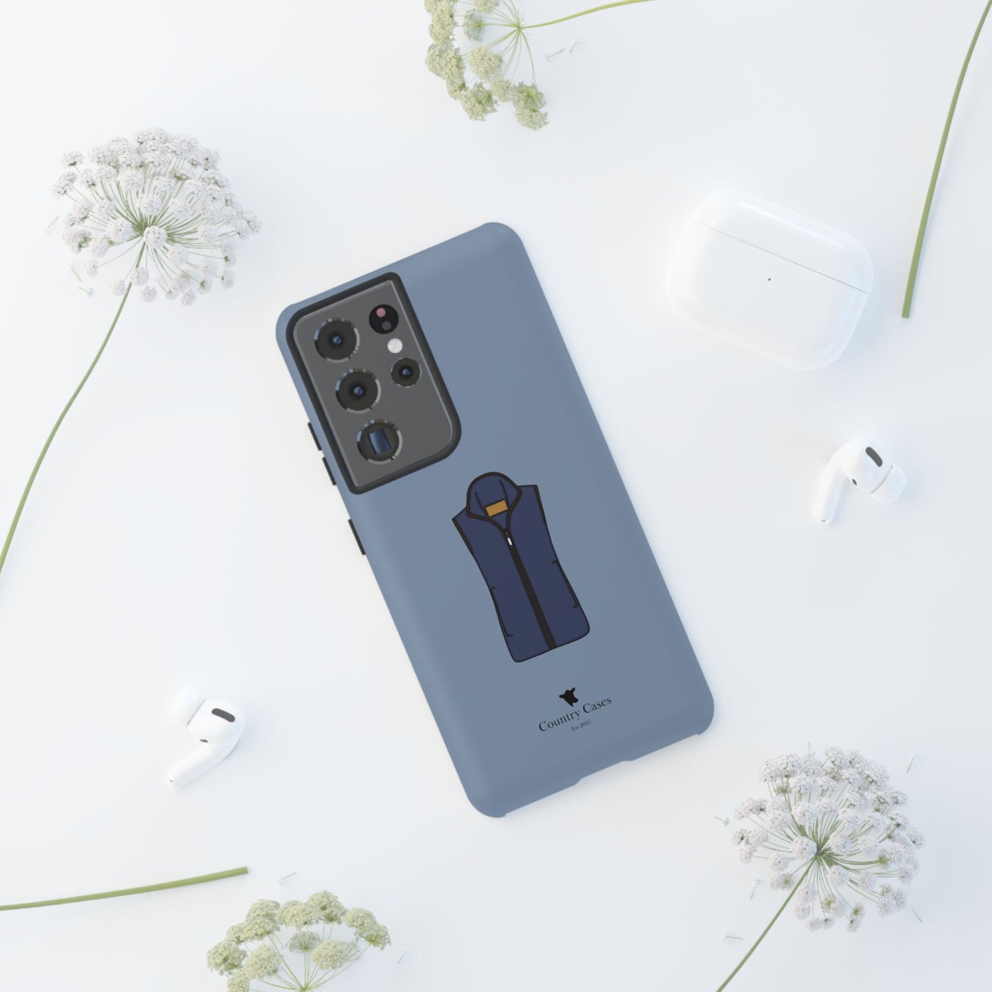 Android blue waistcoat case