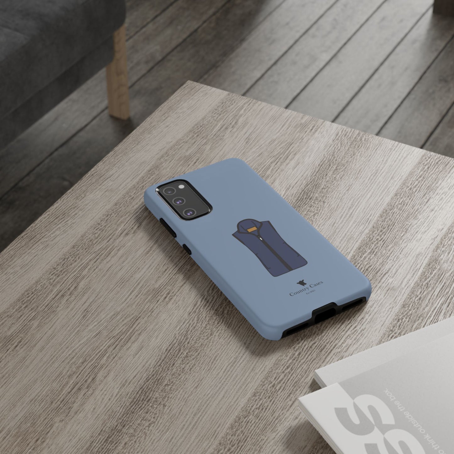 Android blue waistcoat case