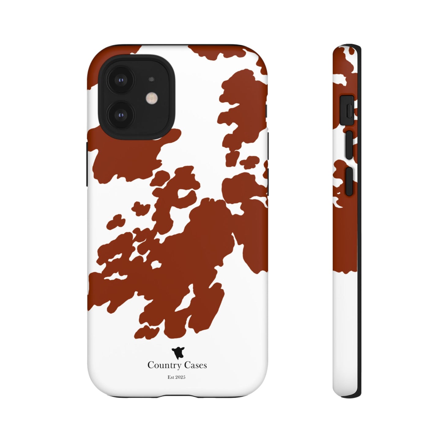 Red and white cow print case