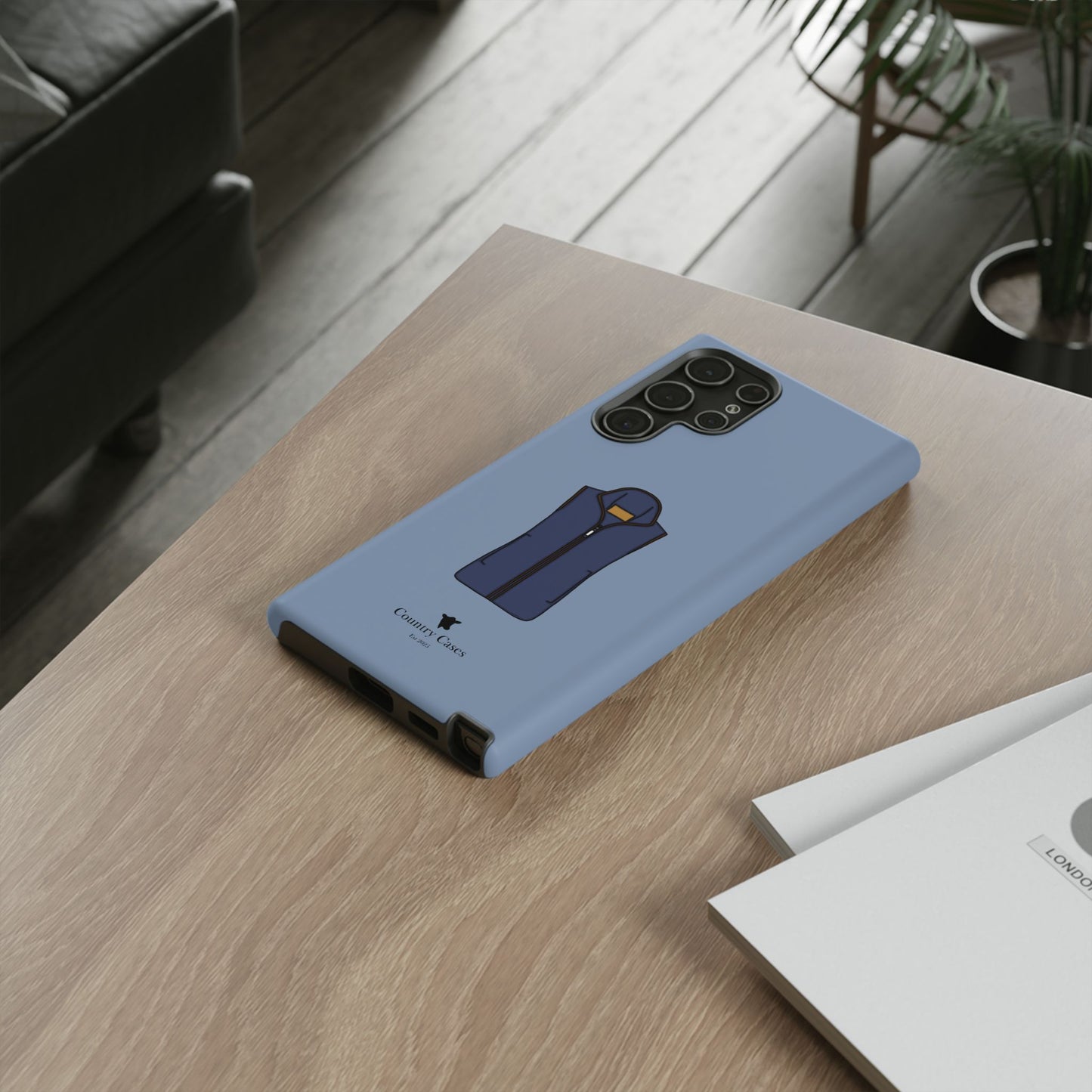 Android blue waistcoat case
